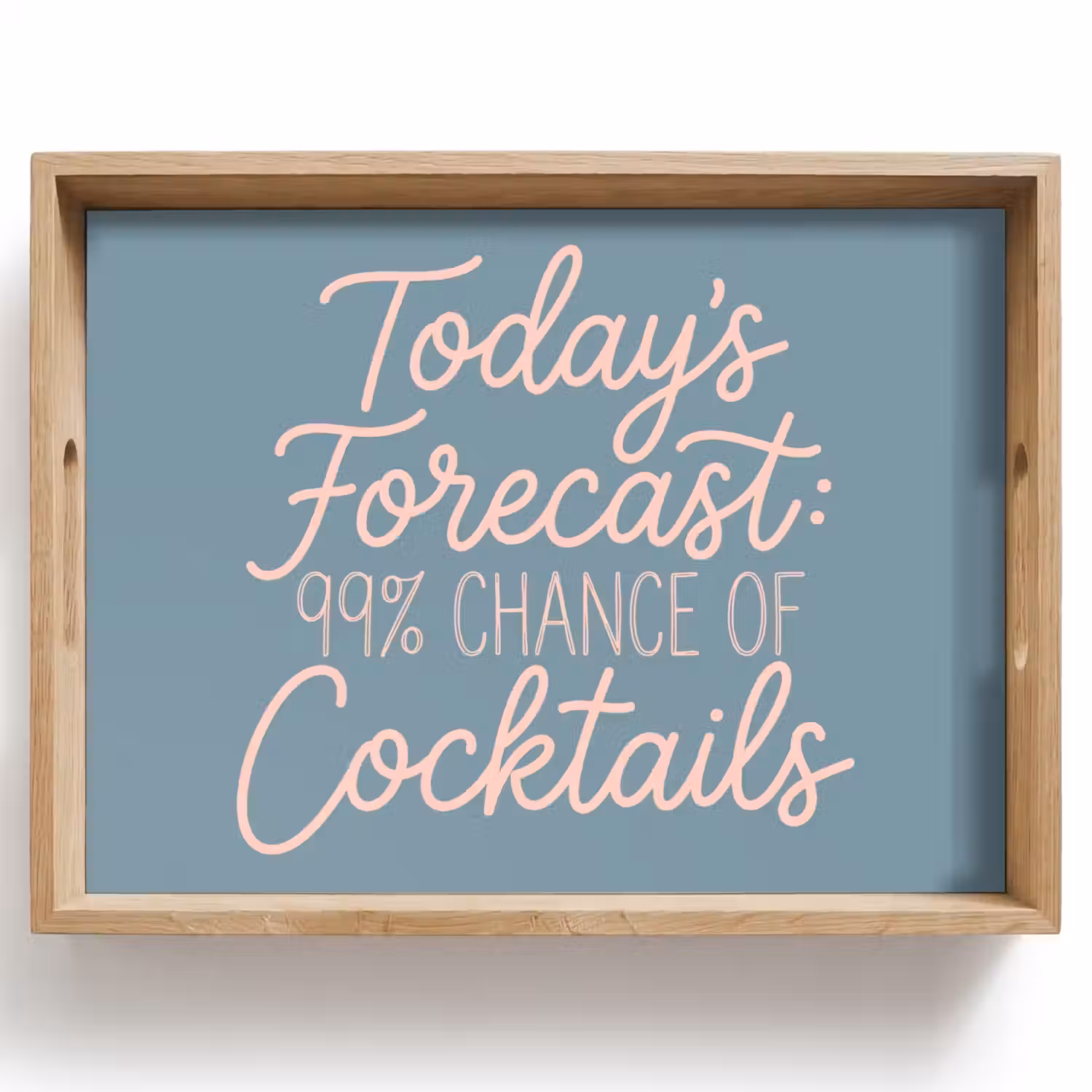 Today's Forecast - Cocktails - Blauw Dienblad Rechthoek middel -z3d_shopping