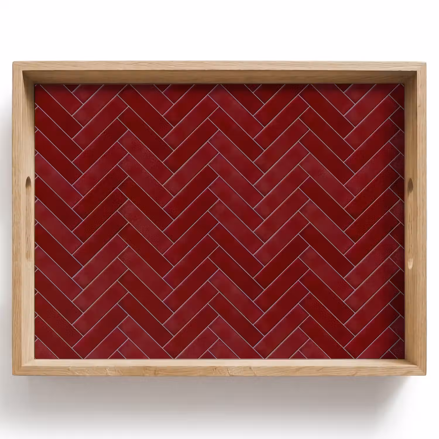 Visgraat - Wandtegel - Bordeaux - Rood Dienblad Rechthoek middel 911 -z3d_shopping