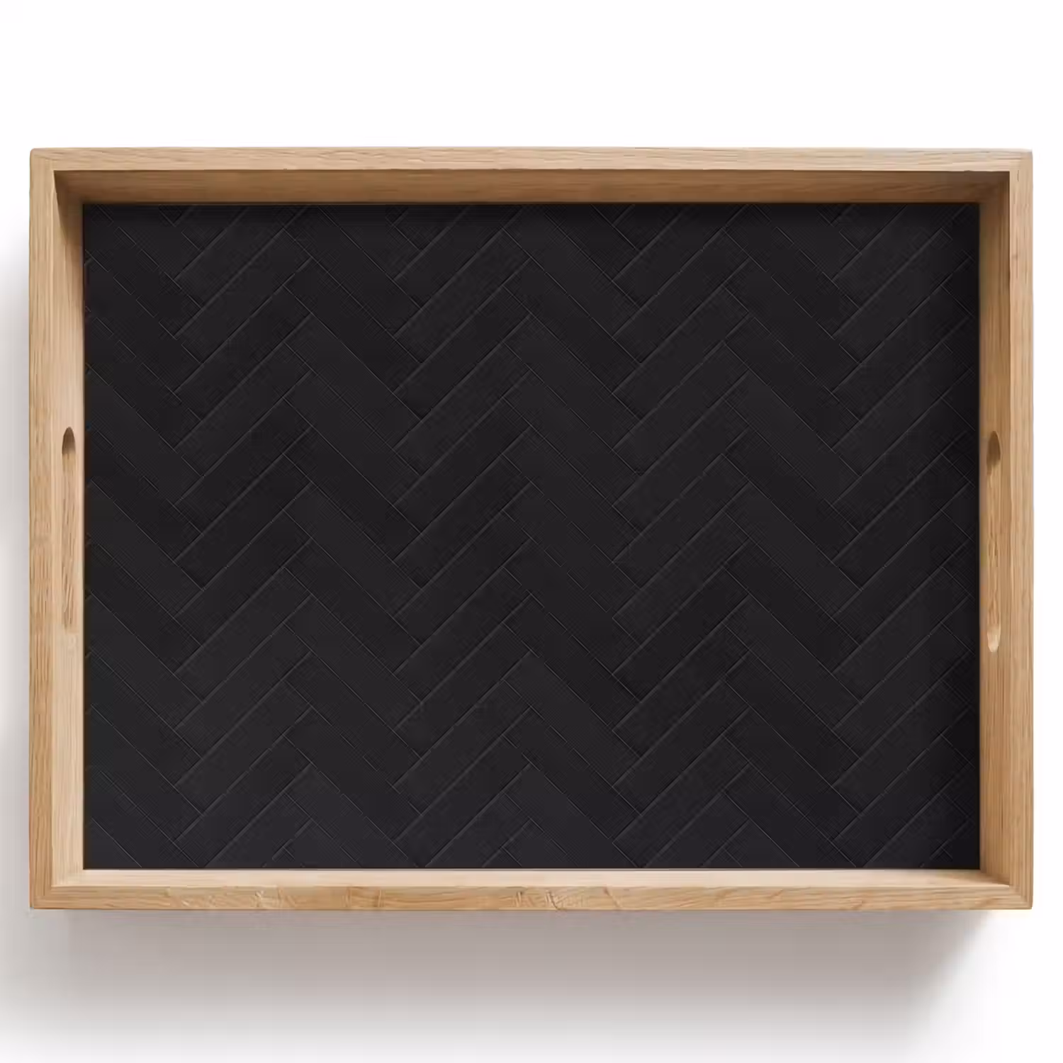 Visgraat - Wandtegel - Mat - Zwart Dienblad Rechthoek middel 911 -z3d_shopping