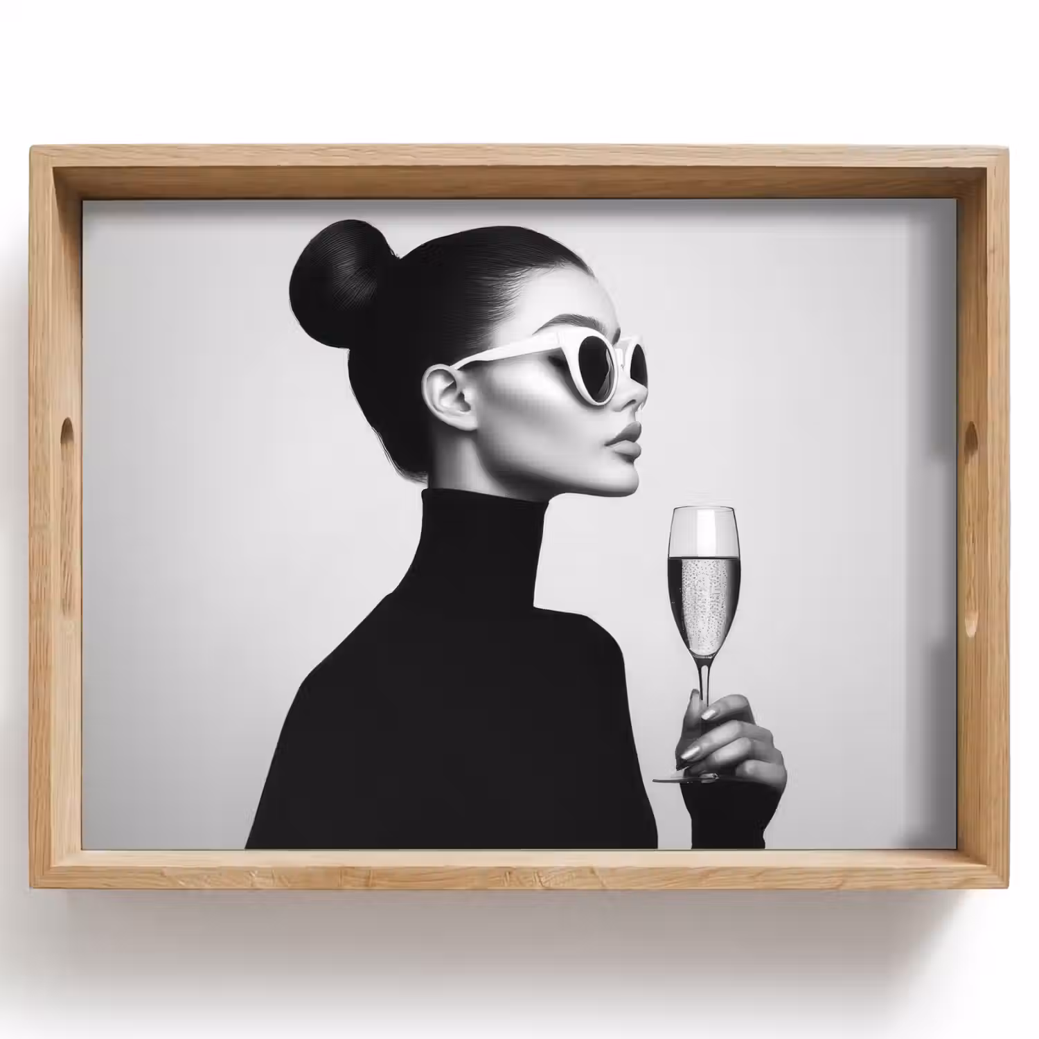 Vrouw - Champagne - Modern Dienblad Rechthoek middel -z3d_shopping