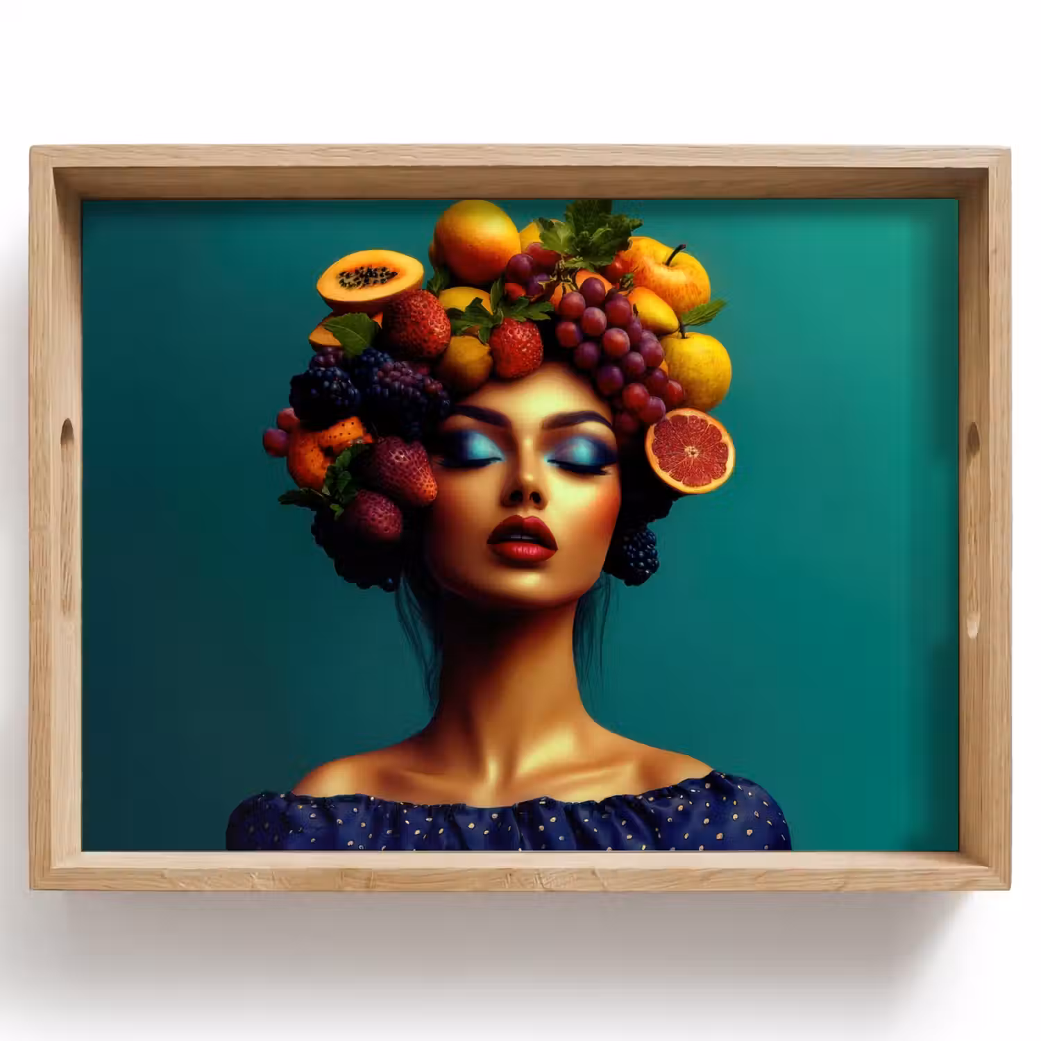 Vrouw - Hoodtooi - Tropisch - Fruit - Druiven Dienblad Rechthoek middel -z3d_shopping