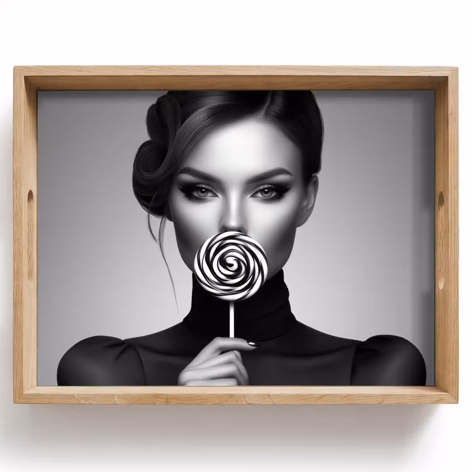 Vrouw - Lolly - Zwart Dienblad Rechthoek middel -z3d_shopping