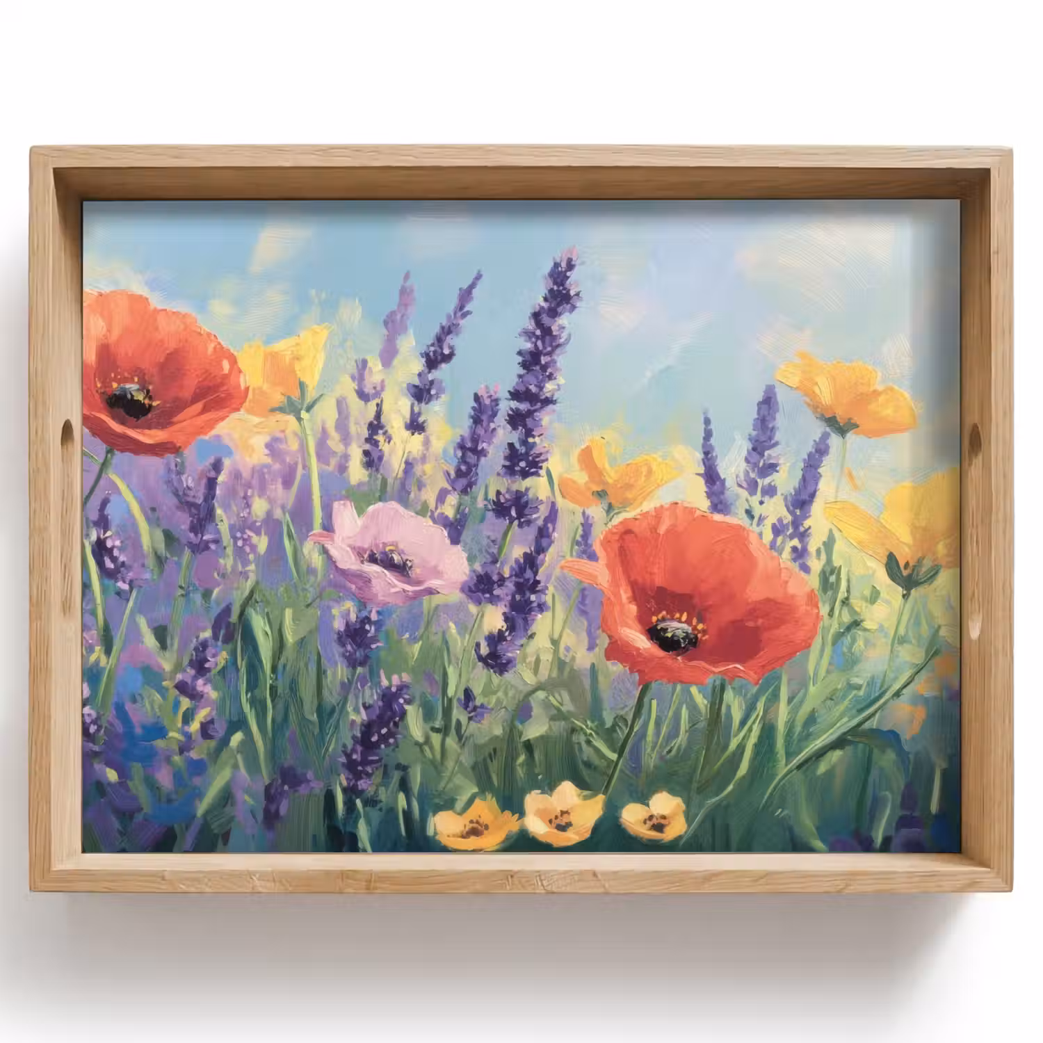Weide - Bloemen - Kleurrijk Dienblad Rechthoek middel -z3d_shopping