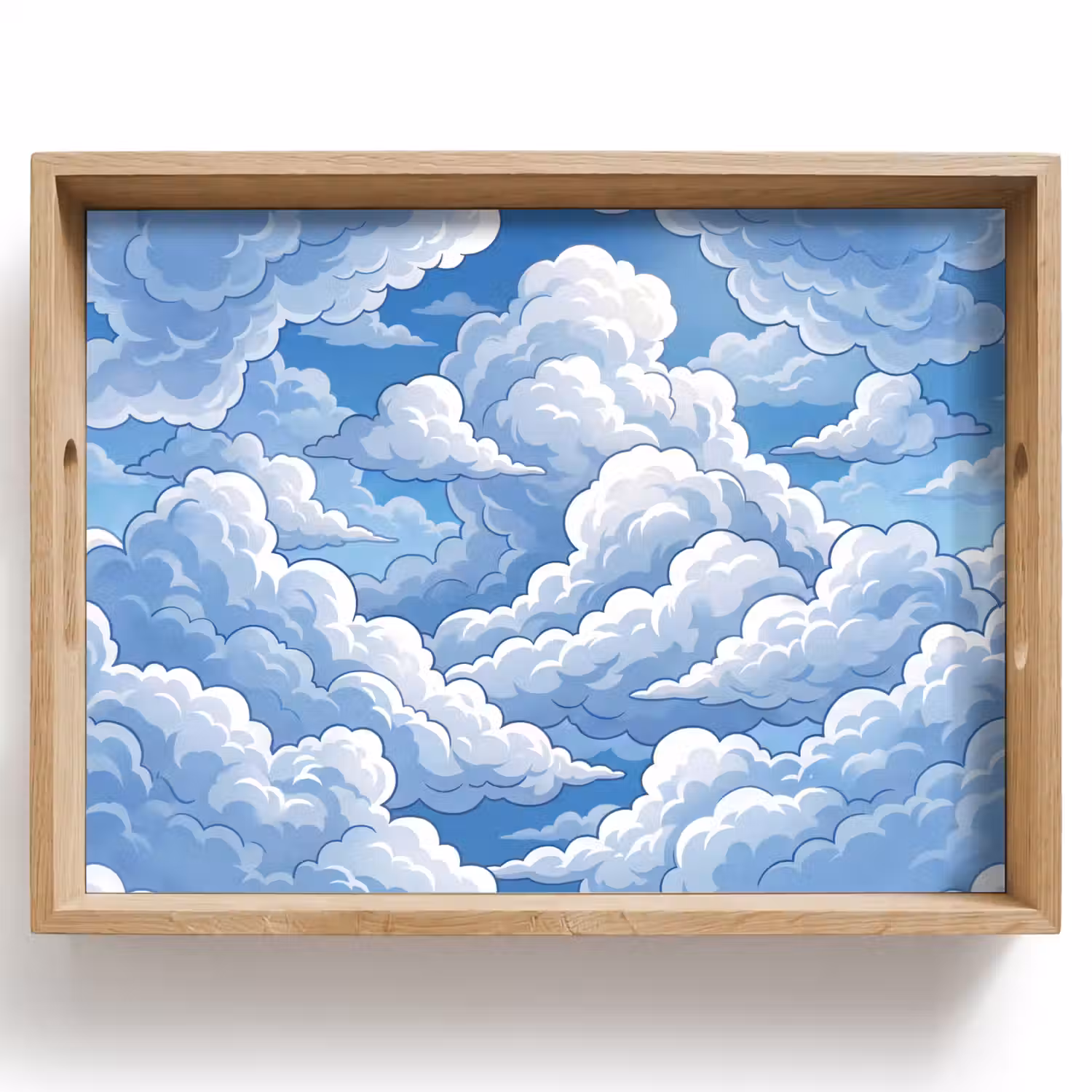 Wolken - Hemel - Abstract - Wit Dienblad Rechthoek middel -z3d_shopping
