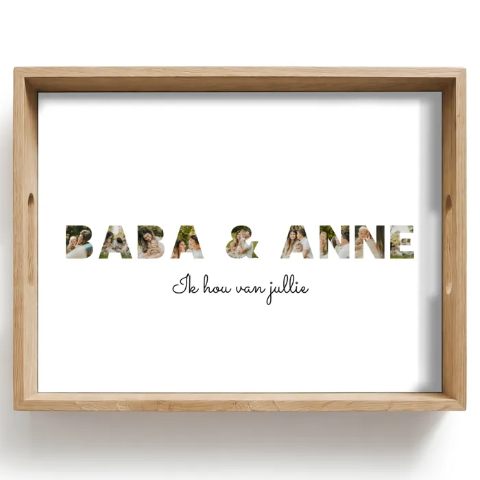 Baba & Anne - Lettercollage Dienblad Rechthoek middel -z3d_shopping