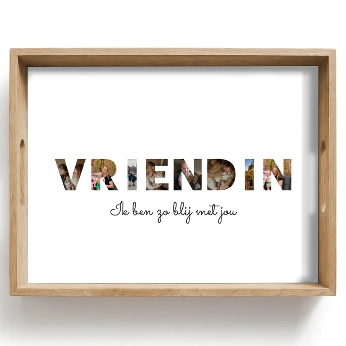 Vriendin - Lettercollage Dienblad Rechthoek middel -z3d_shopping
