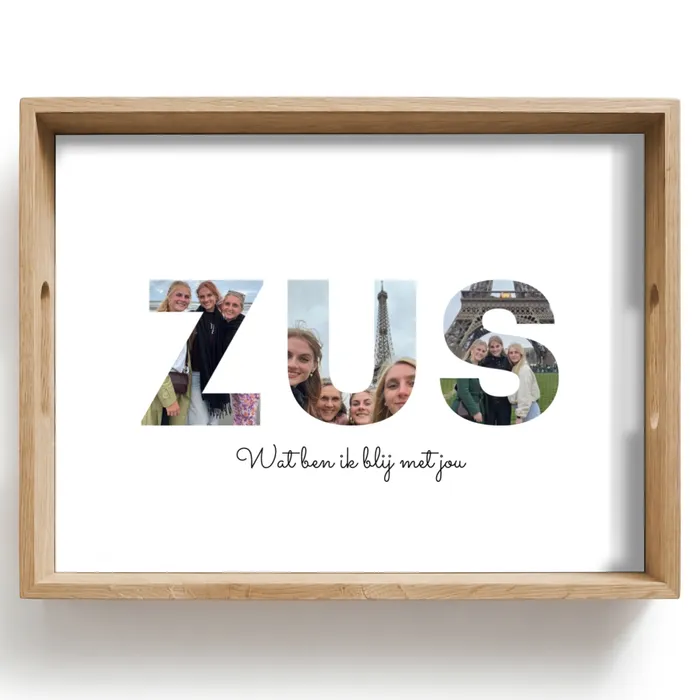 Zus - Lettercollage Dienblad Rechthoek middel -z3d_shopping
