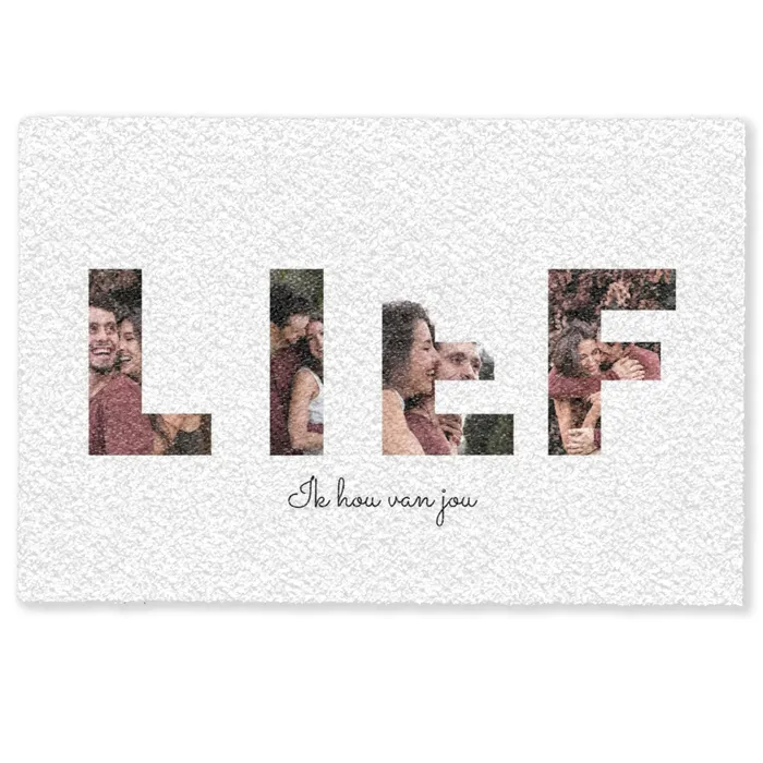 Lief - Lettercollage Deurmat klein -zkaufland3d