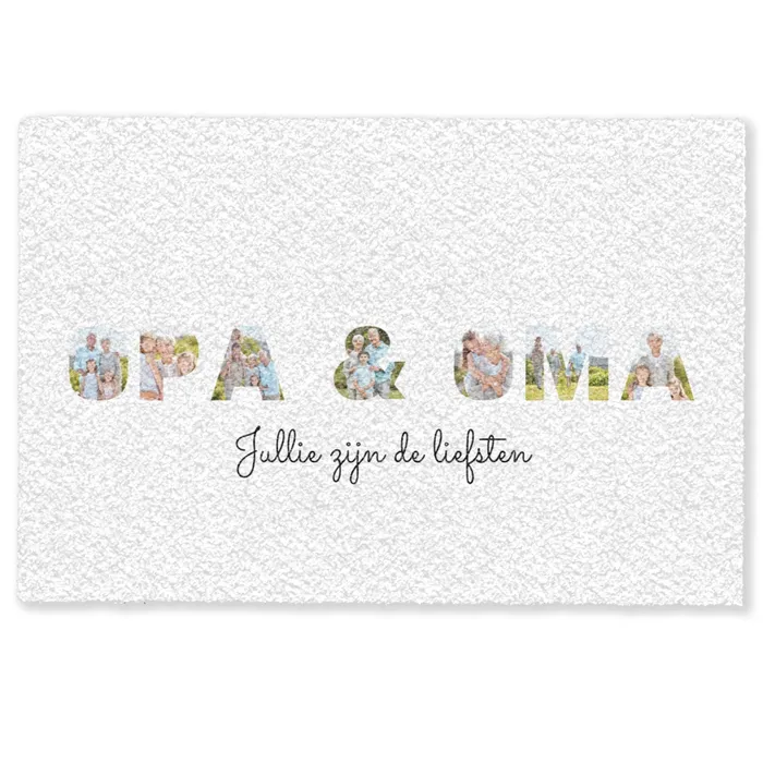 Opa & Oma - Lettercollage Deurmat klein -zkaufland3d
