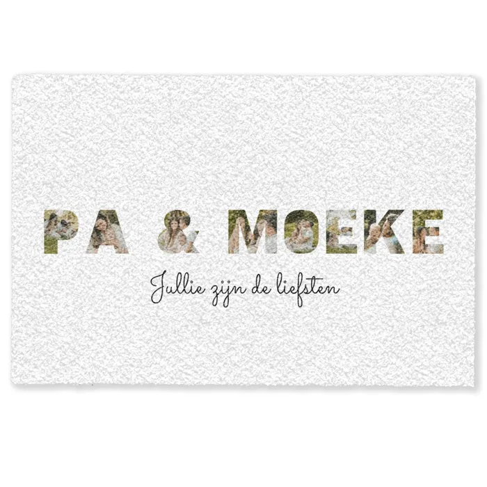 Pa & Moeke - Lettercollage Deurmat klein -zkaufland3d