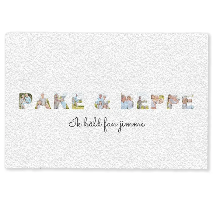 Pake & Beppe - Lettercollage Deurmat klein -zkaufland3d