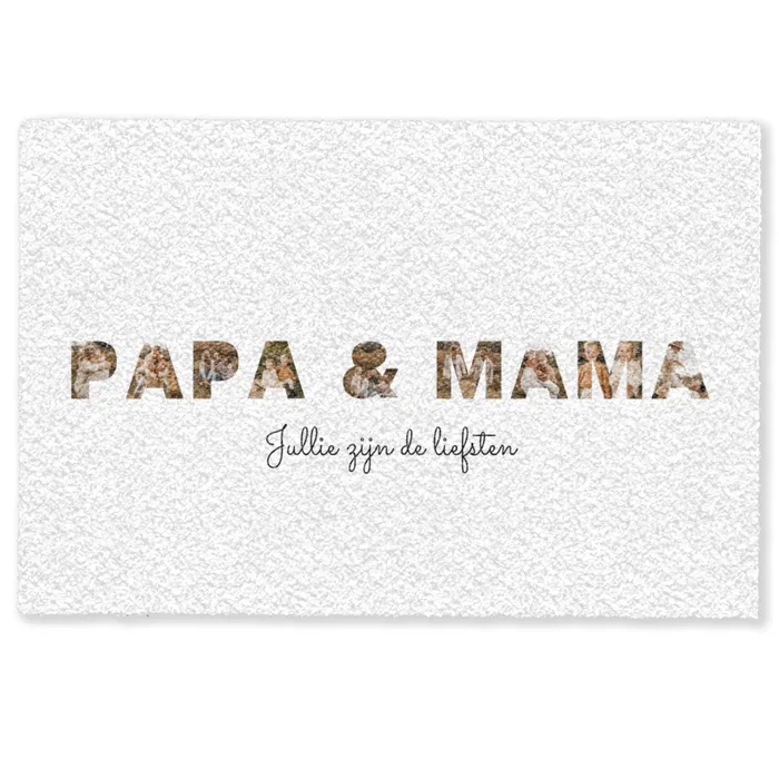 Papa & Mama - Lettercollage Deurmat klein -zkaufland3d