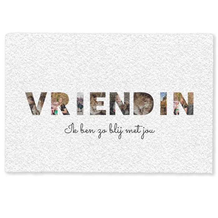 Vriendin - Lettercollage Deurmat klein -zkaufland3d
