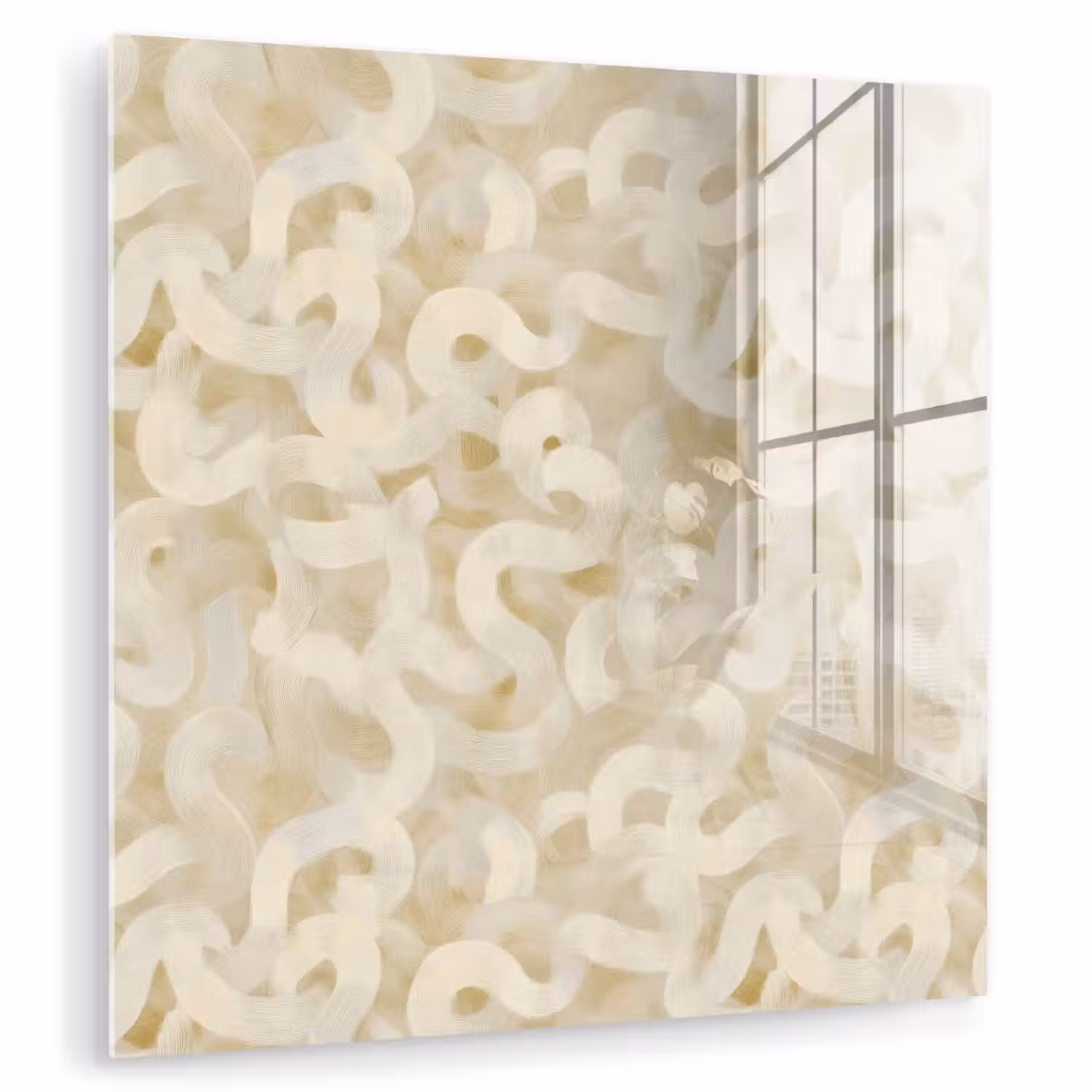 Abstract - Lijnen - Beige plexiglas 5mm klein 11 -zzzproduct_nieuw