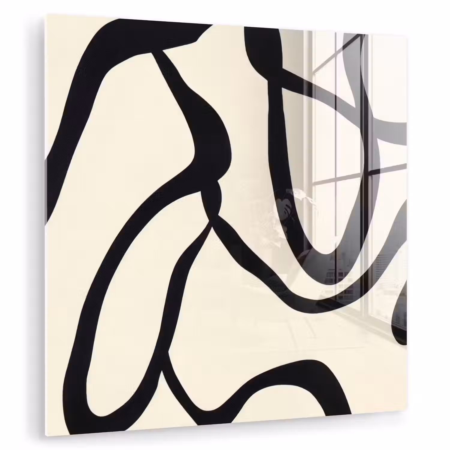 Abstract - Lijnen - Modern - Beige plexiglas 5mm klein -zzzproduct_nieuw