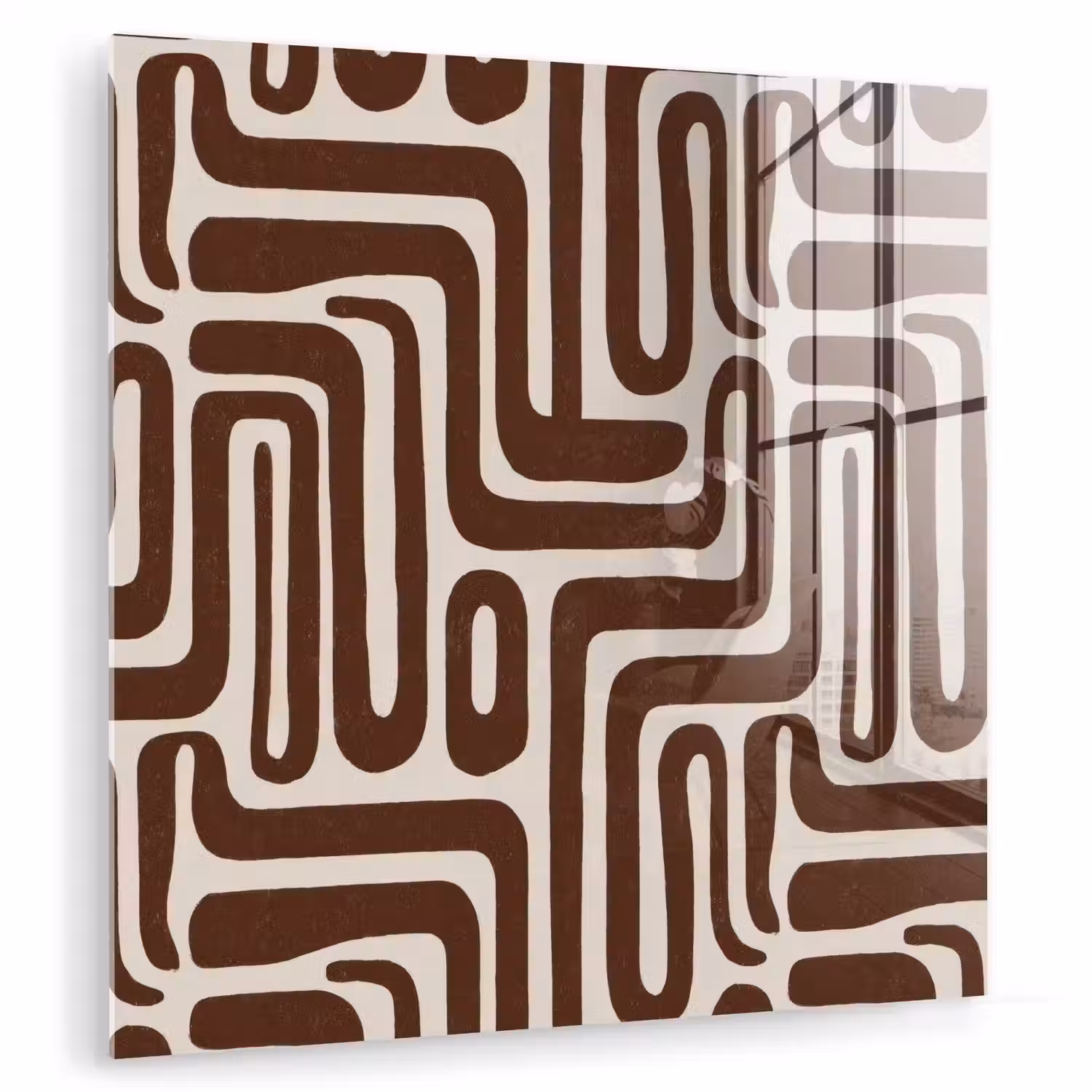 Abstract - Patroon - Bruin plexiglas 5mm klein 11 -zzzproduct_nieuw