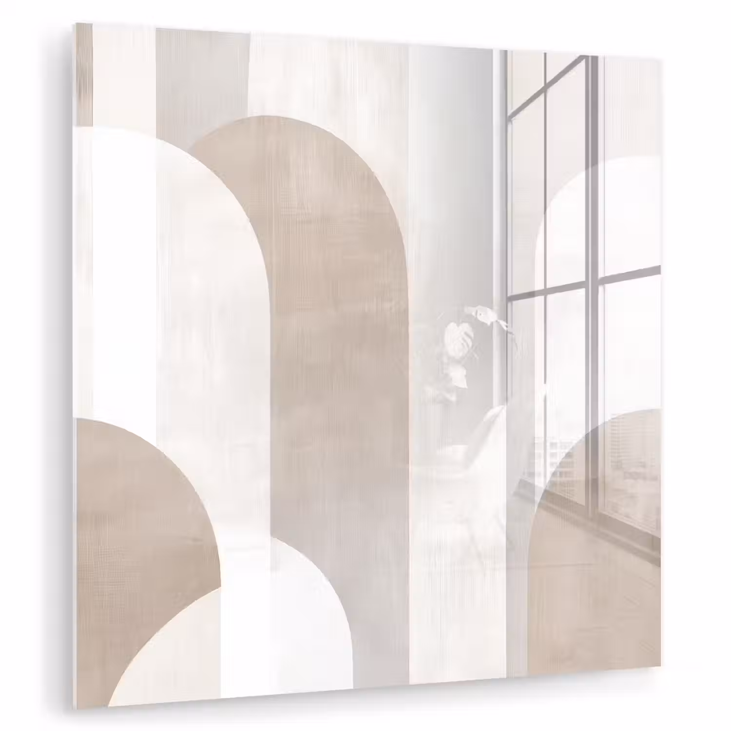 Abstracte bogen - Modern - Beige plexiglas 5mm klein -zzzproduct_nieuw