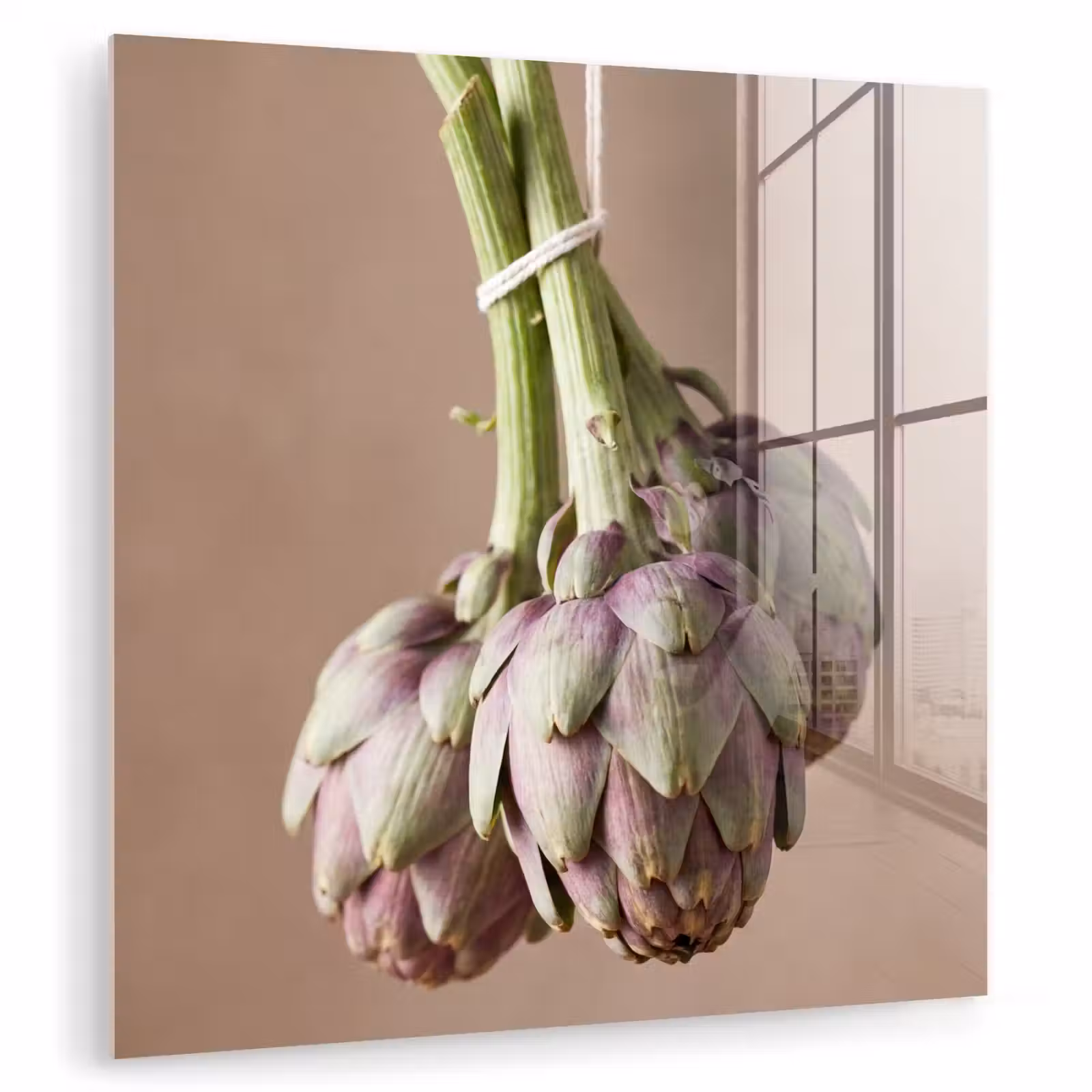 Glas schilderij - Artisjokken - Hangend - Groenten - Artisjokken - Hangend - Groenten plexiglas 5mm klein