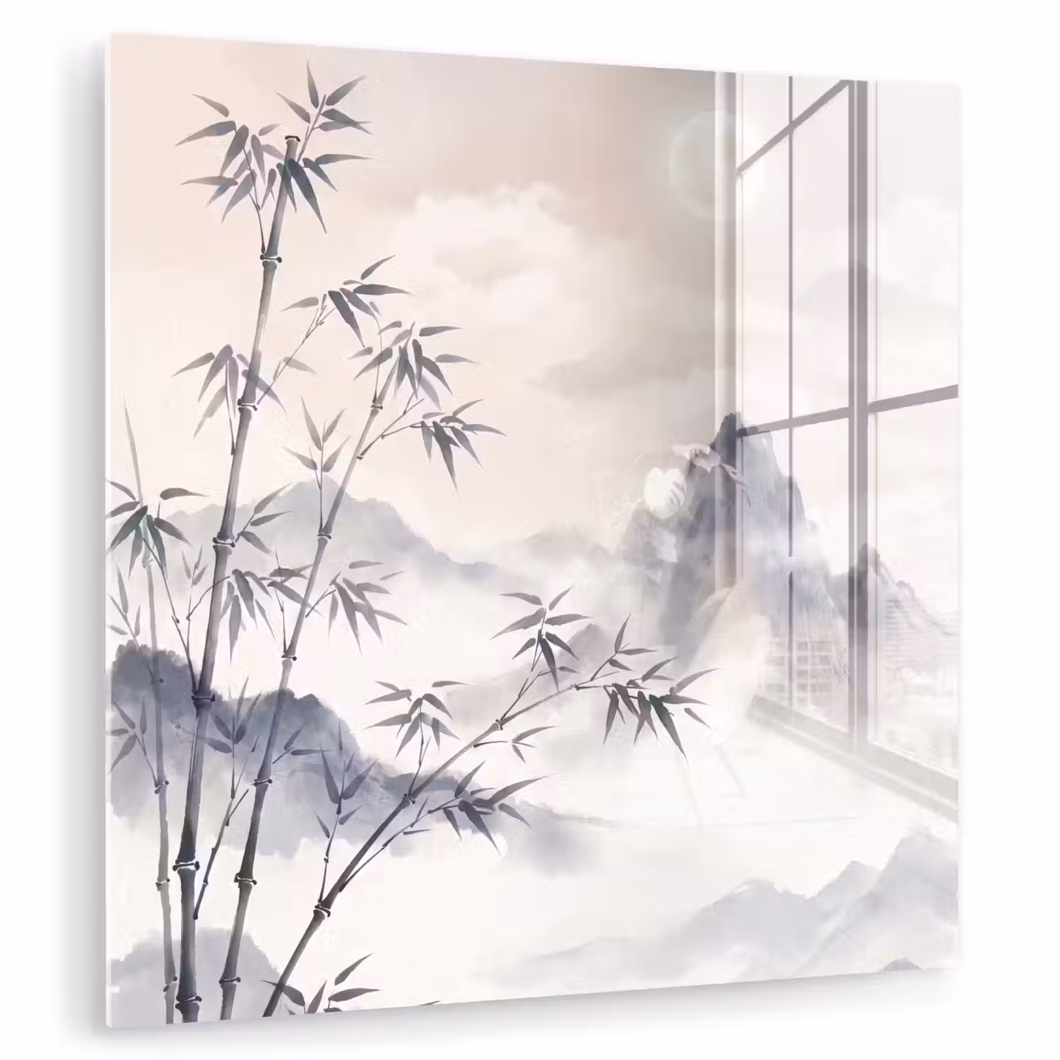 Bamboe - Azië - Grijs plexiglas 5mm klein -zzzproduct_nieuw
