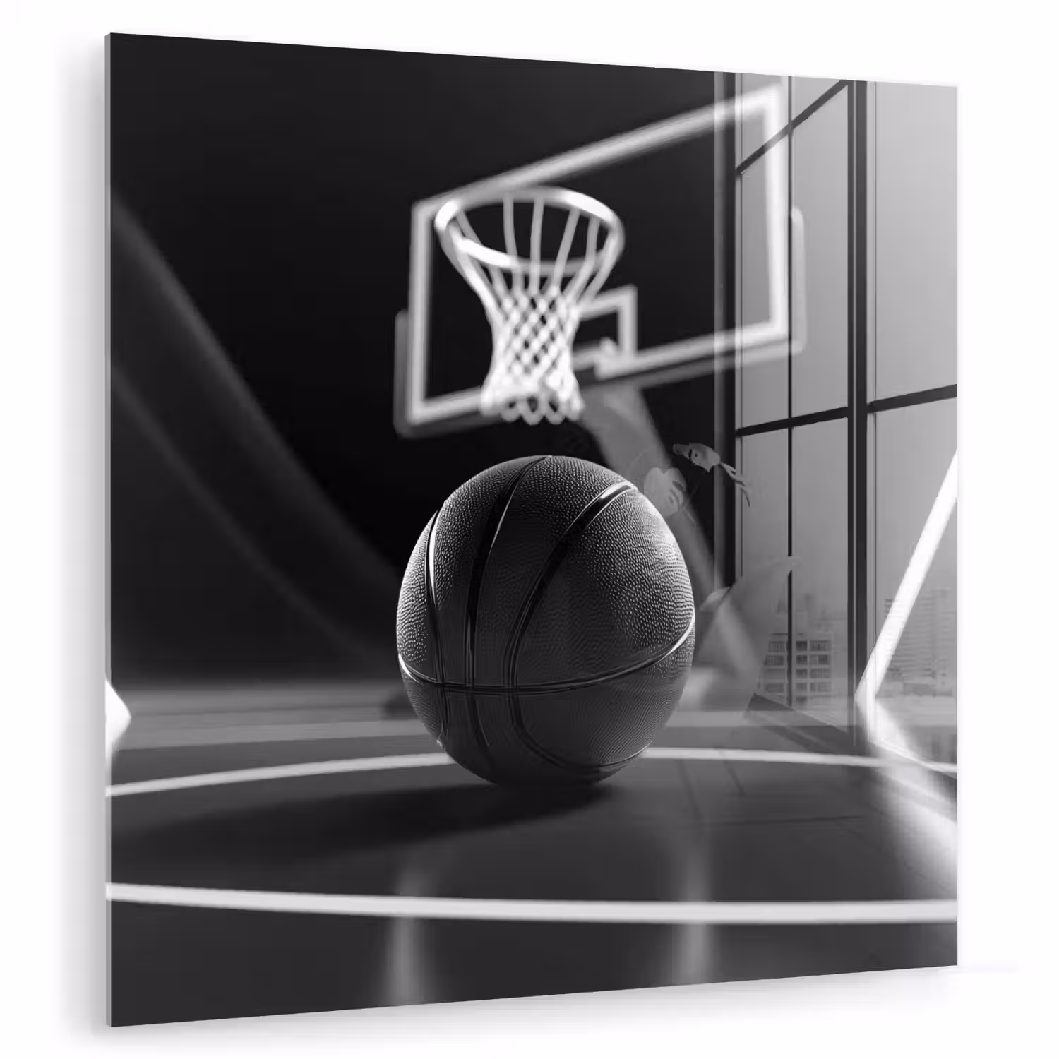 Basketbal - Basketbalveld - Lichtlijnen plexiglas 5mm klein -zzzproduct_nieuw