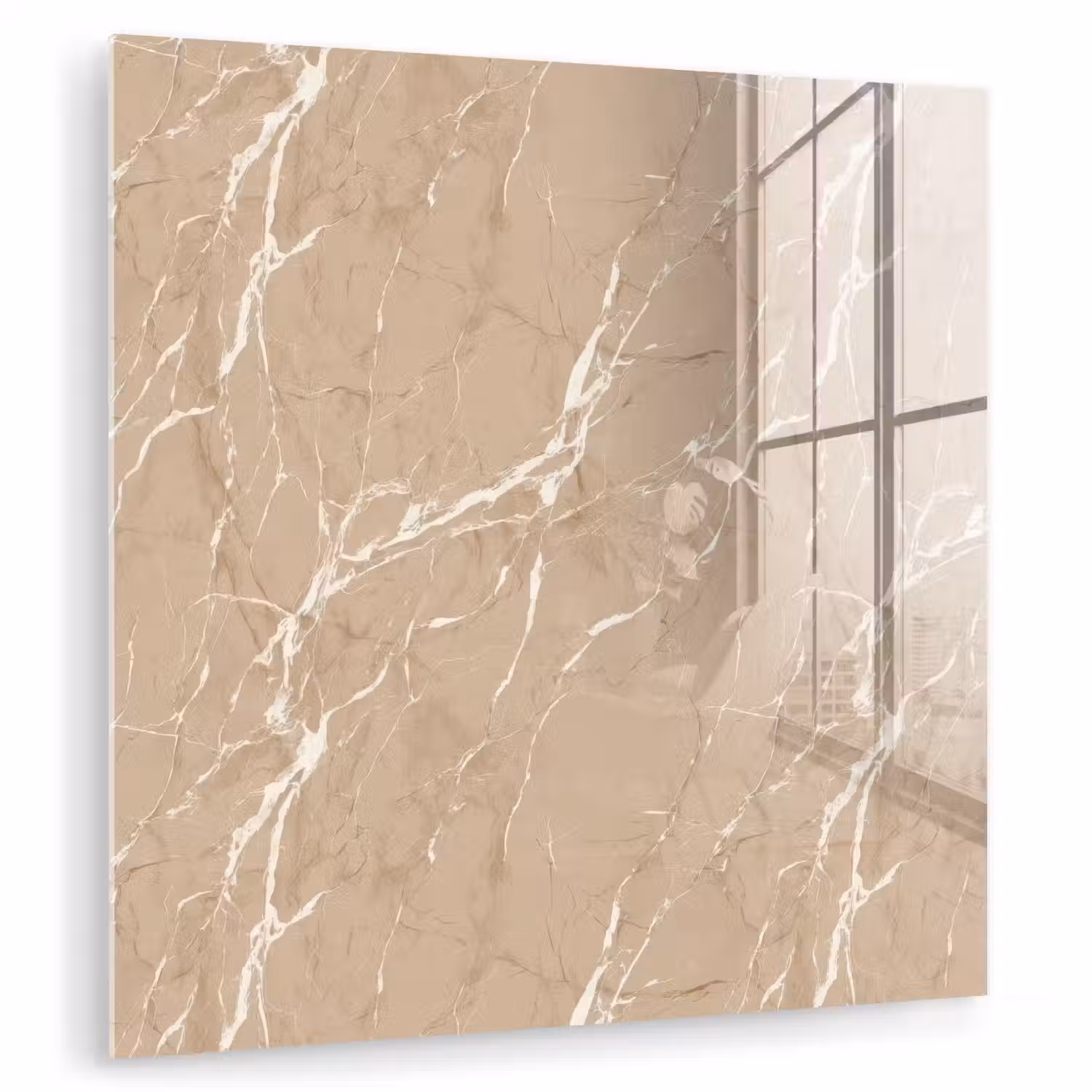 Beige - Marmer - Organisch - Wit plexiglas 5mm klein 11 -zzzproduct_nieuw