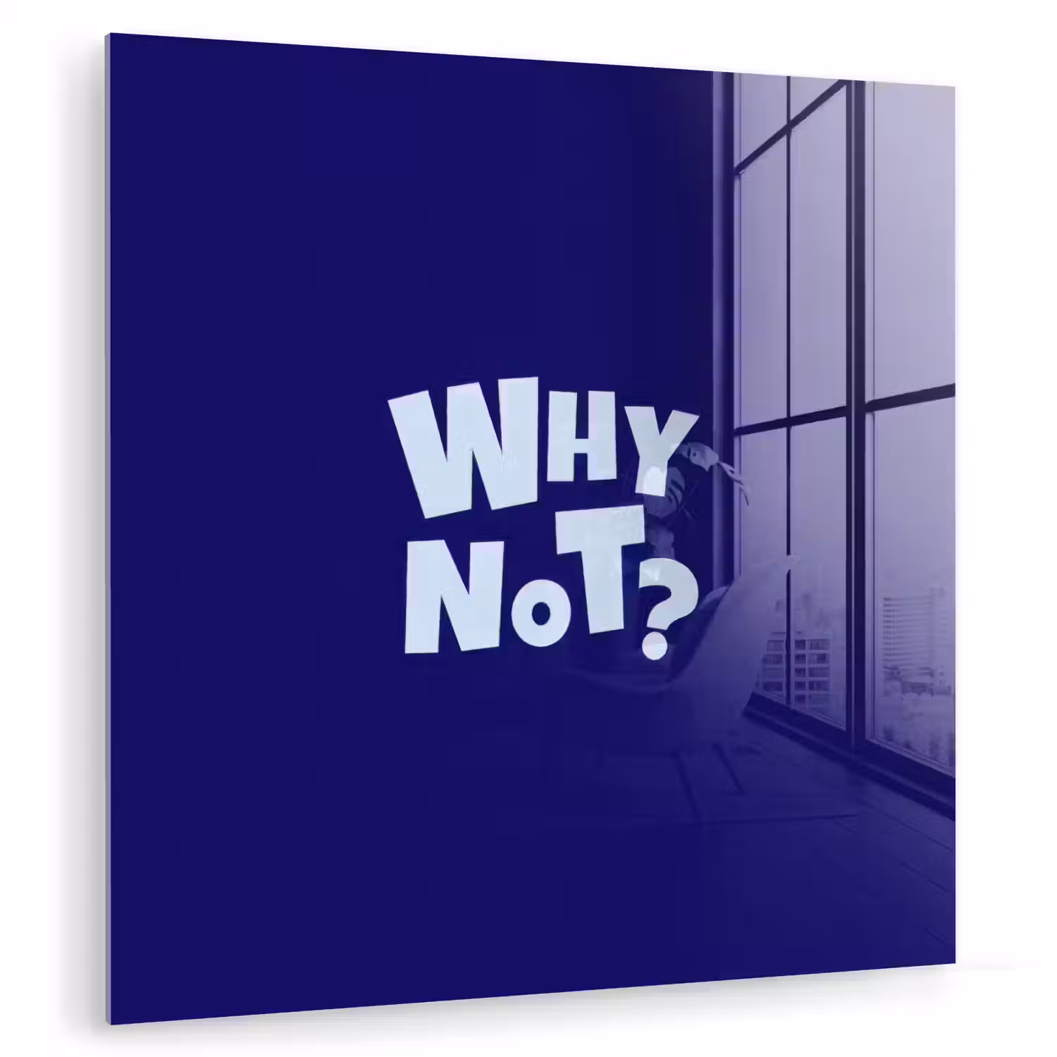 Blauw - Why not - Minimalistisch plexiglas 5mm klein -zzzproduct_nieuw