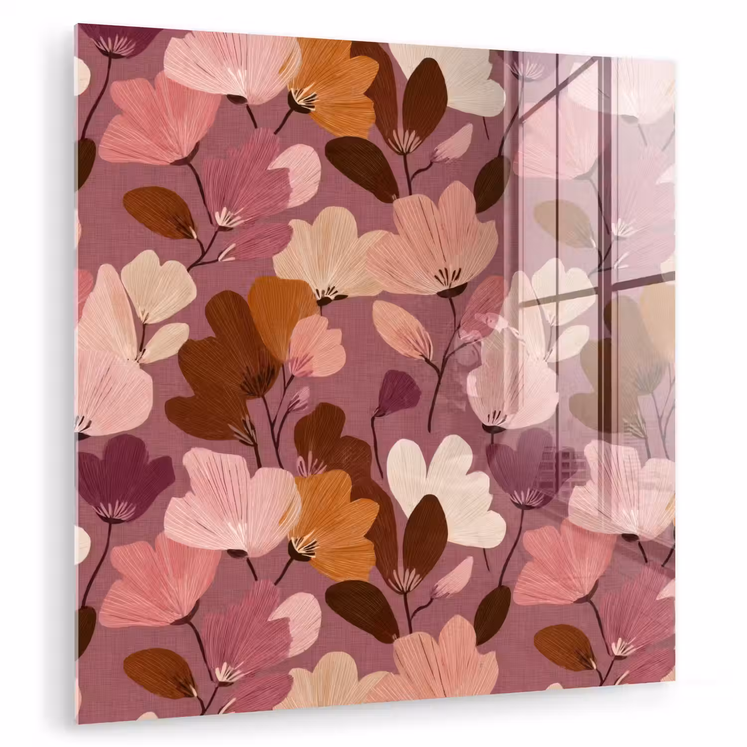 Bloem - Patroon - Roze plexiglas 5mm klein 11 -zzzproduct_nieuw