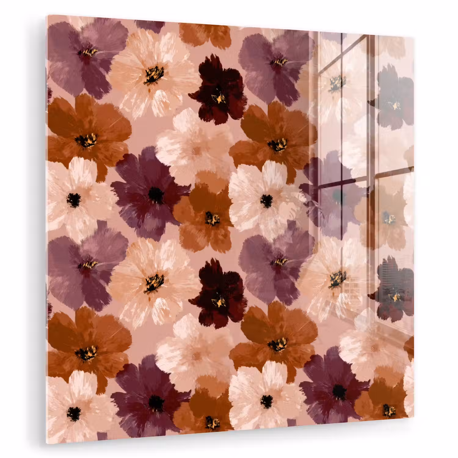 Bloemen - Abstract - Aardetinten plexiglas 5mm klein 11 -zzzproduct_nieuw