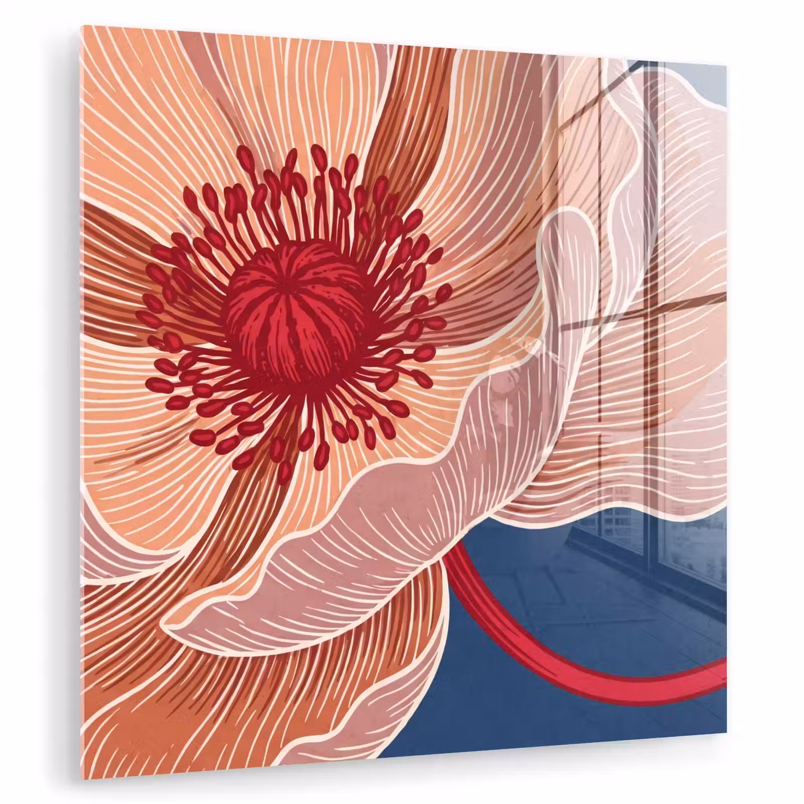 Glas schilderij - Bloemen - Modern - Abstract - Bloemen - Modern - Abstract plexiglas 5mm klein