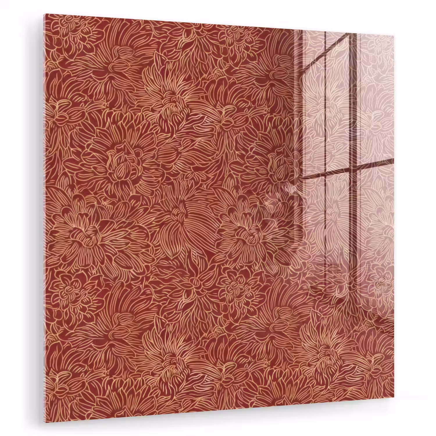 Bloemen - Motief - Rood plexiglas 5mm klein 11 -zzzproduct_nieuw