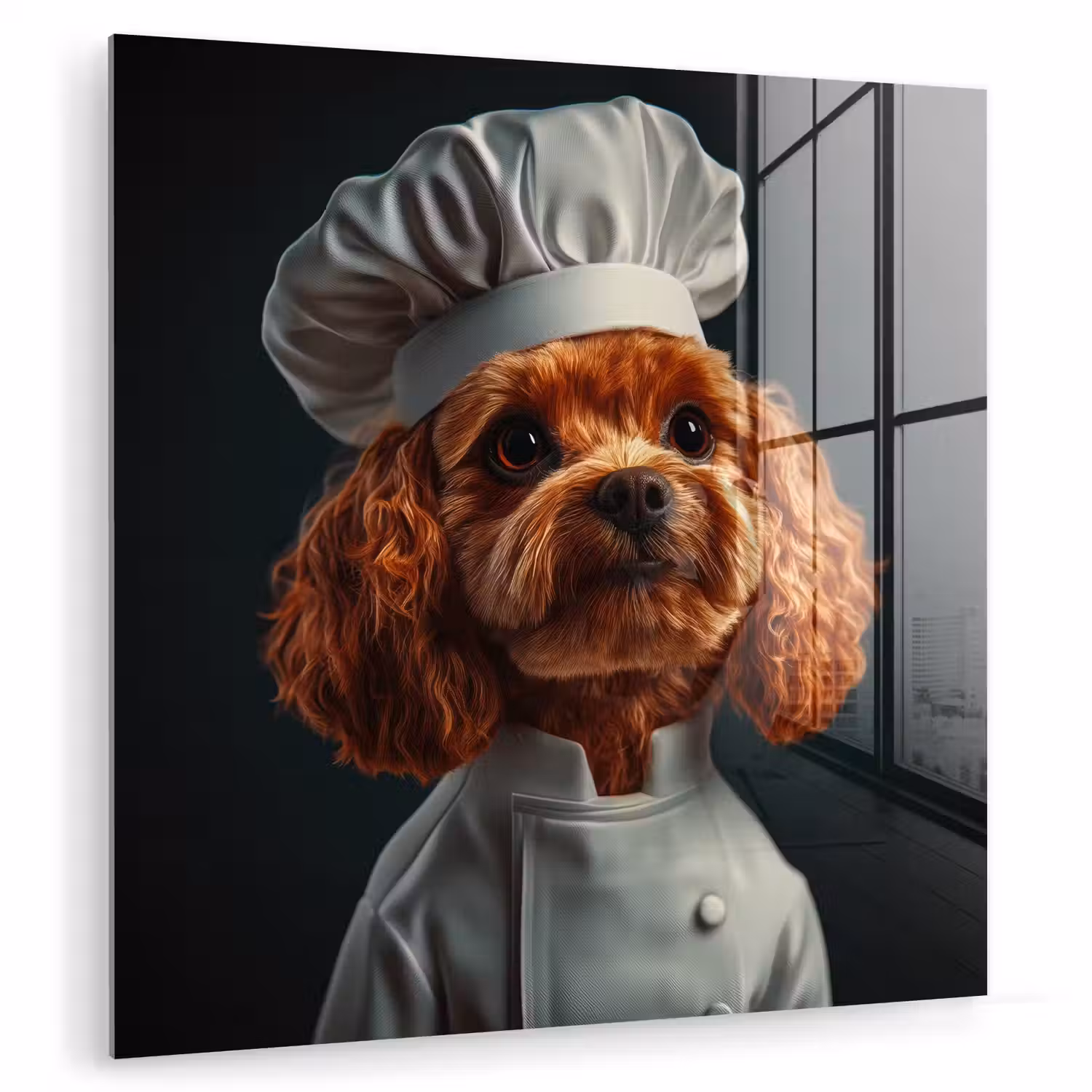 Bruin - Kok - Hondje plexiglas 5mm klein -zzzproduct_nieuw