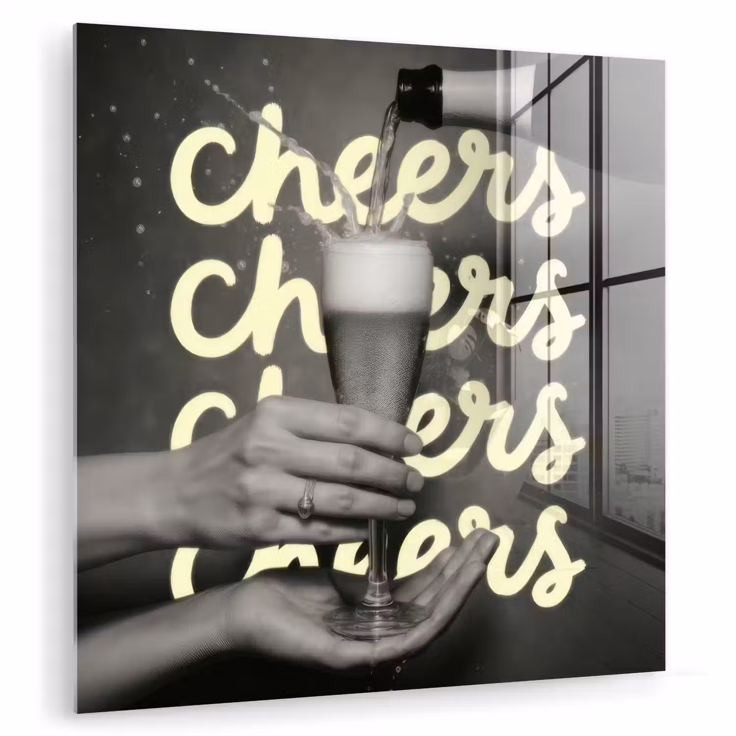 Cheers - Wijn - Zwart - Wit plexiglas 5mm klein -zzzproduct_nieuw