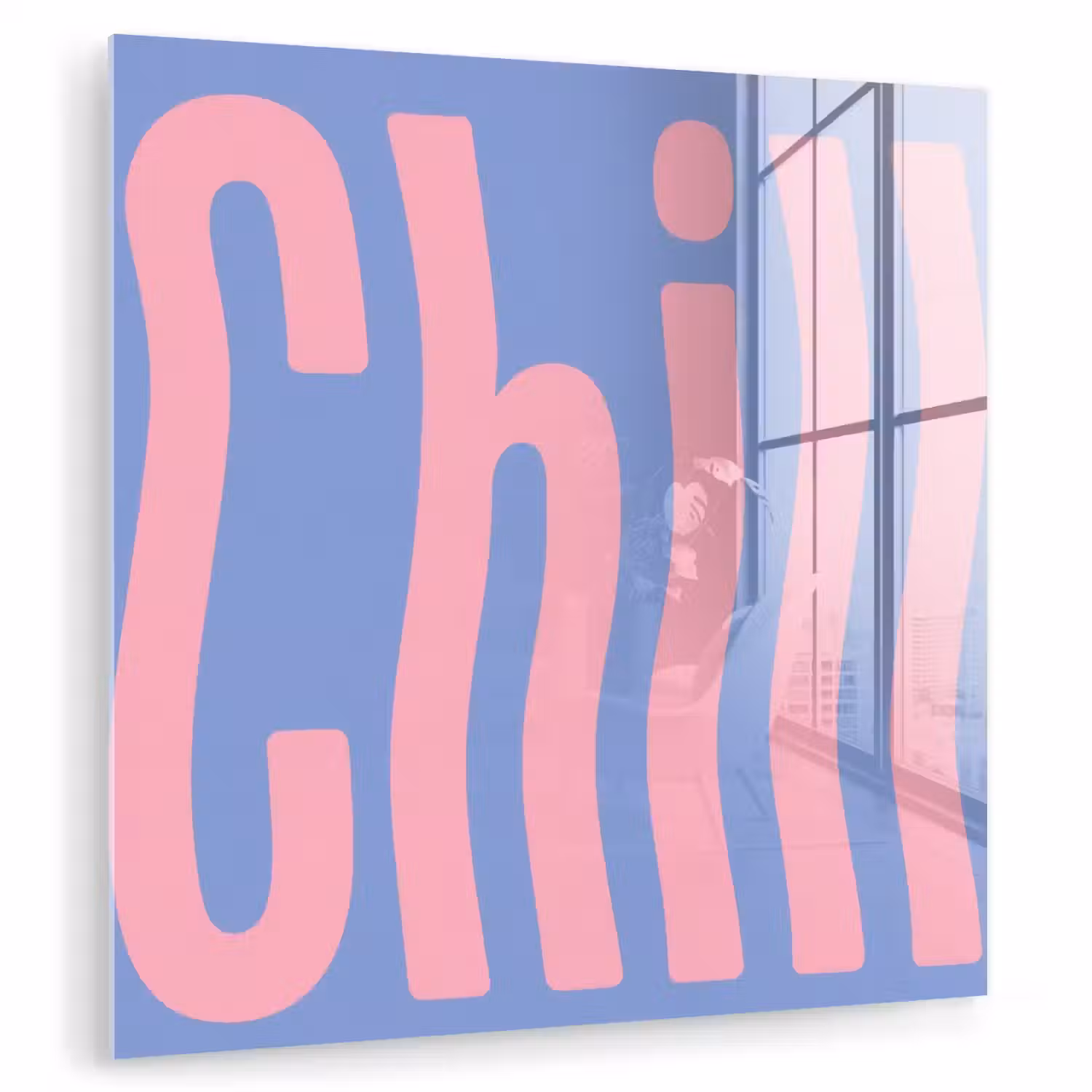Chill - Roze - Blauw - Golvend plexiglas 5mm klein -zzzproduct_nieuw