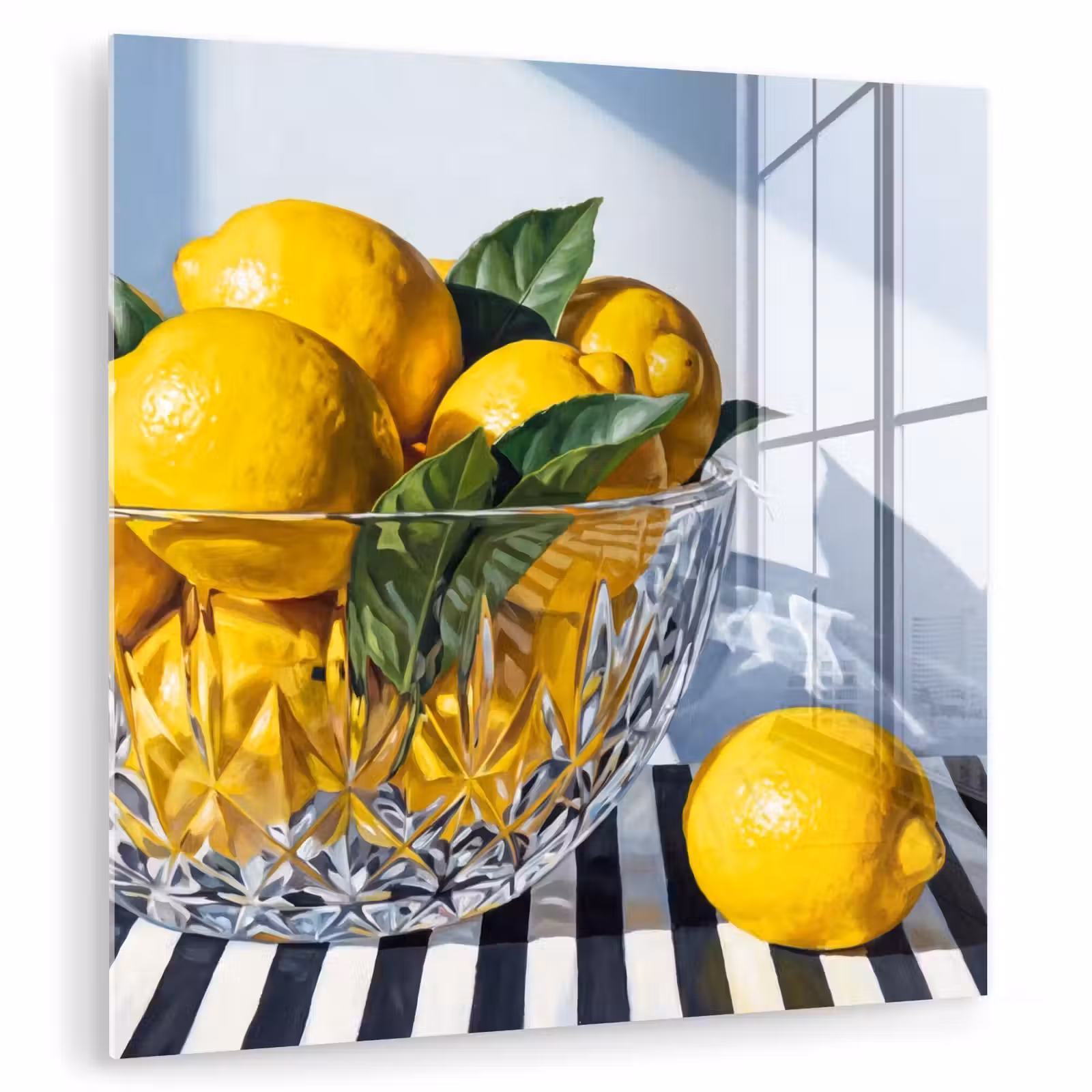 Glas schilderij - Citroenen - Fruit - Geel - Citroenen - Fruit - Geel plexiglas 5mm klein