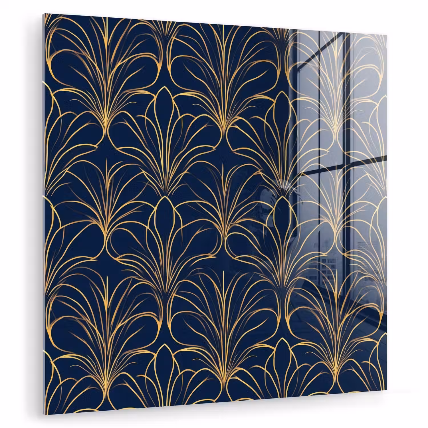 Deco - Waaier - Blauw plexiglas 5mm klein 11 -zzzproduct_nieuw