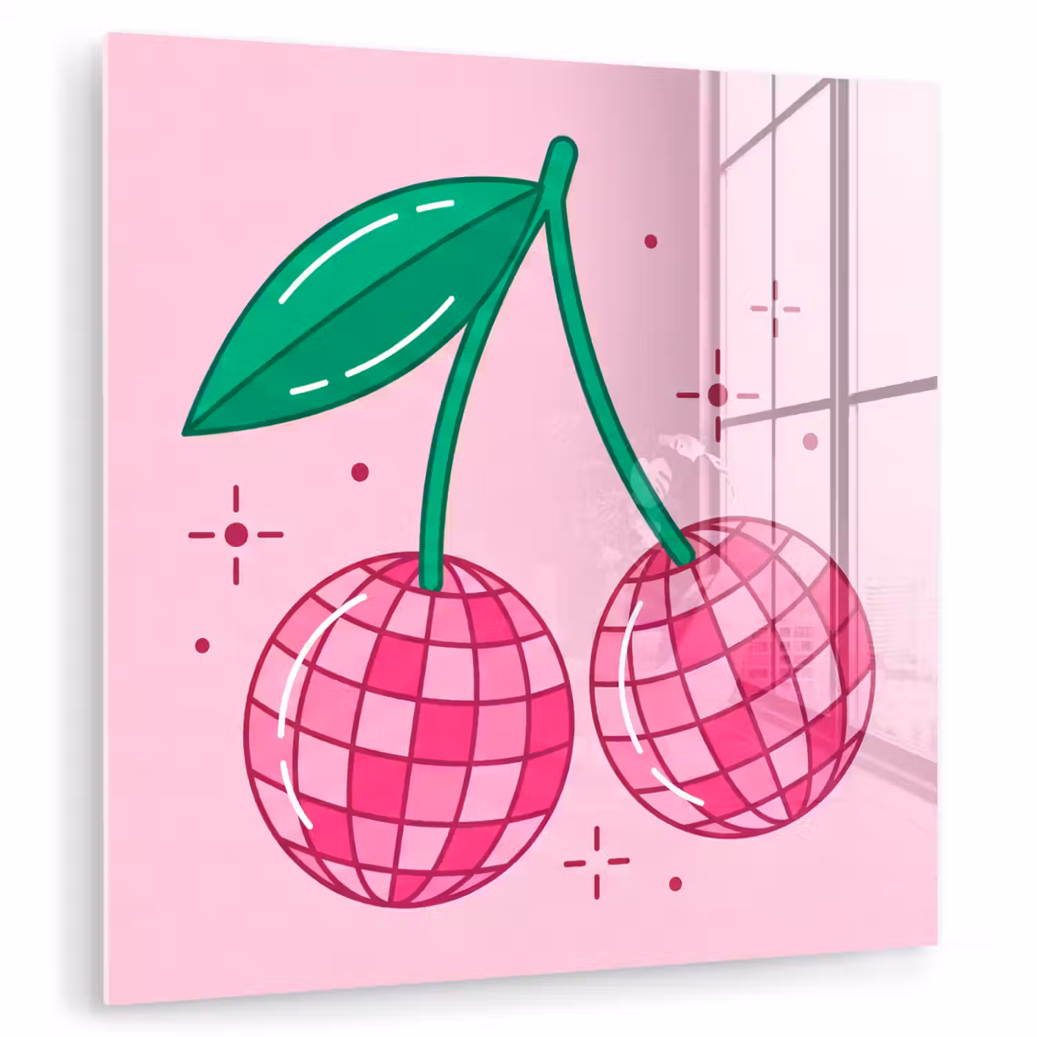 Decoratie - Disco-bal - Feest - Roze plexiglas 5mm klein -zzzproduct_nieuw