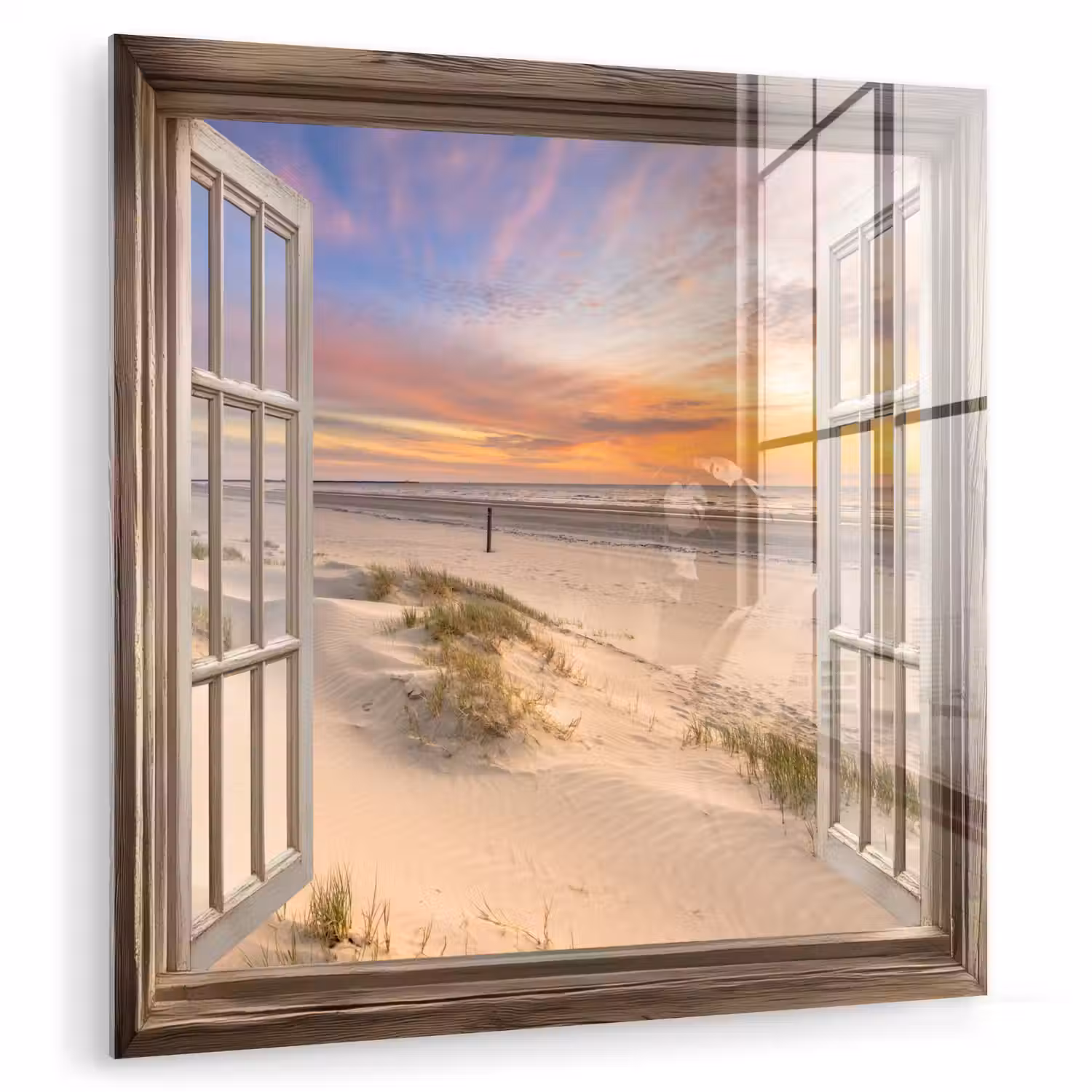 Doorkijk - Strand - Duinen - Natuur - Landschap plexiglas 5mm klein -zzzproduct_nieuw