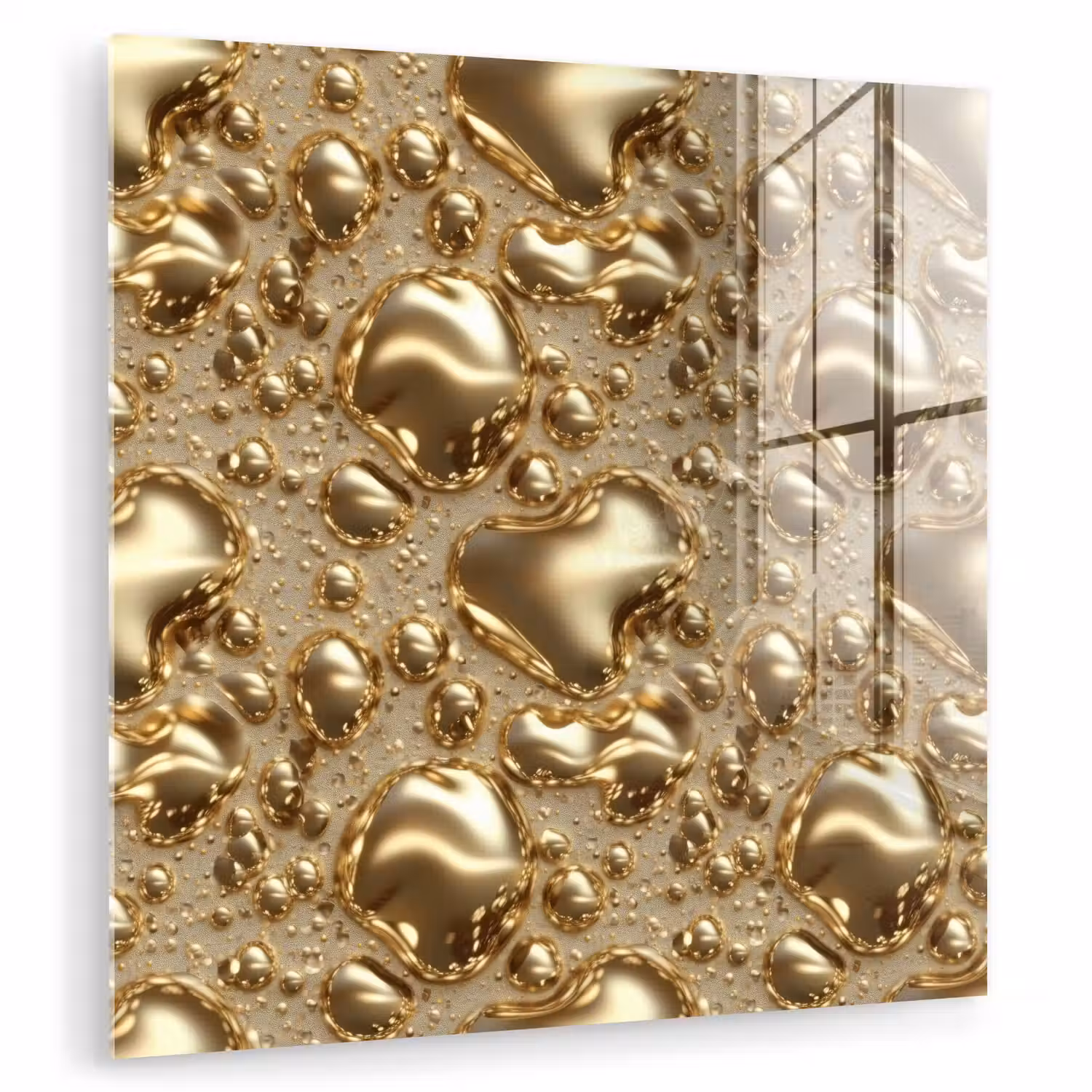 Druppels - Organisch - Goud plexiglas 5mm klein 11 -zzzproduct_nieuw