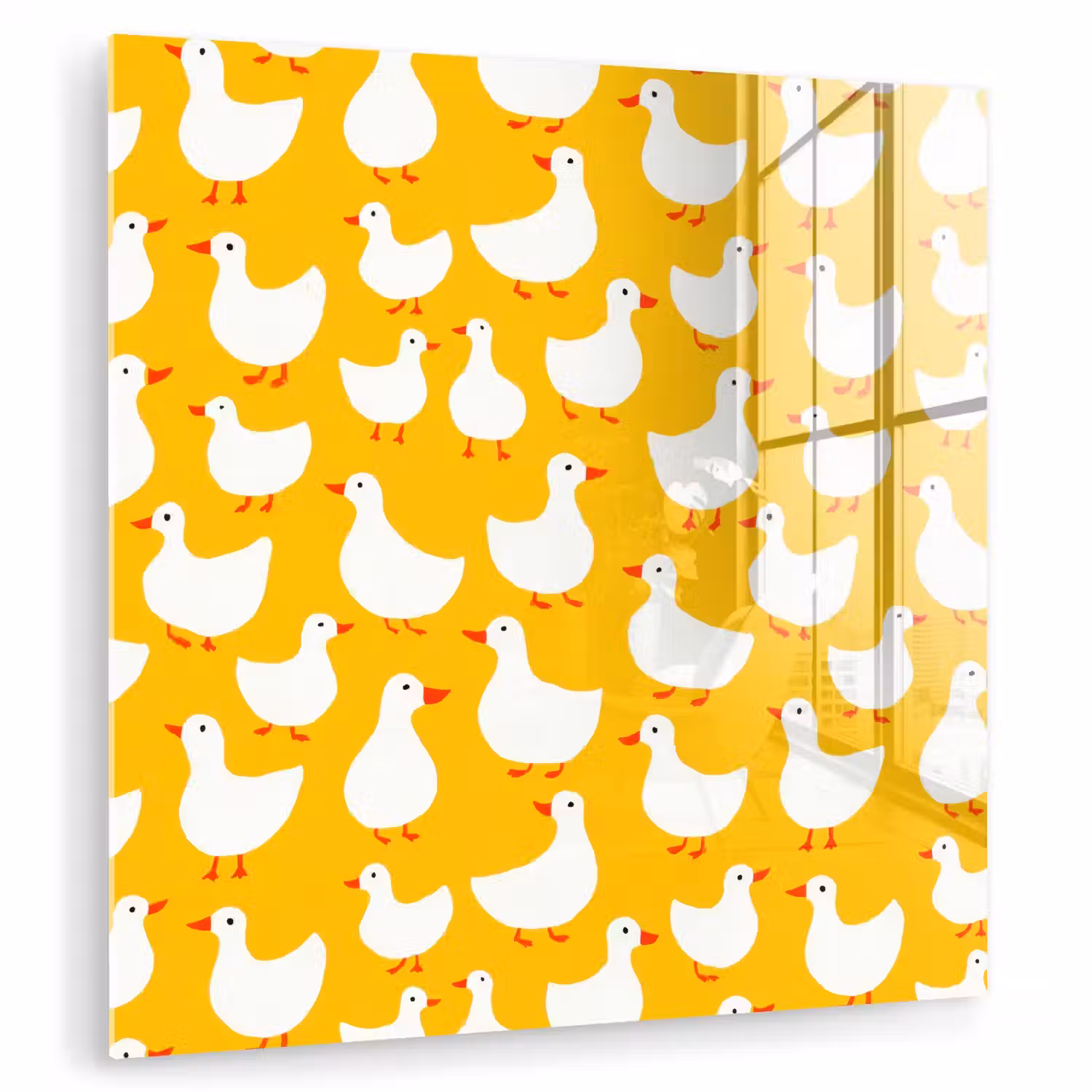 Eendjes - Patroon - Geel plexiglas 5mm klein 11 -zzzproduct_nieuw