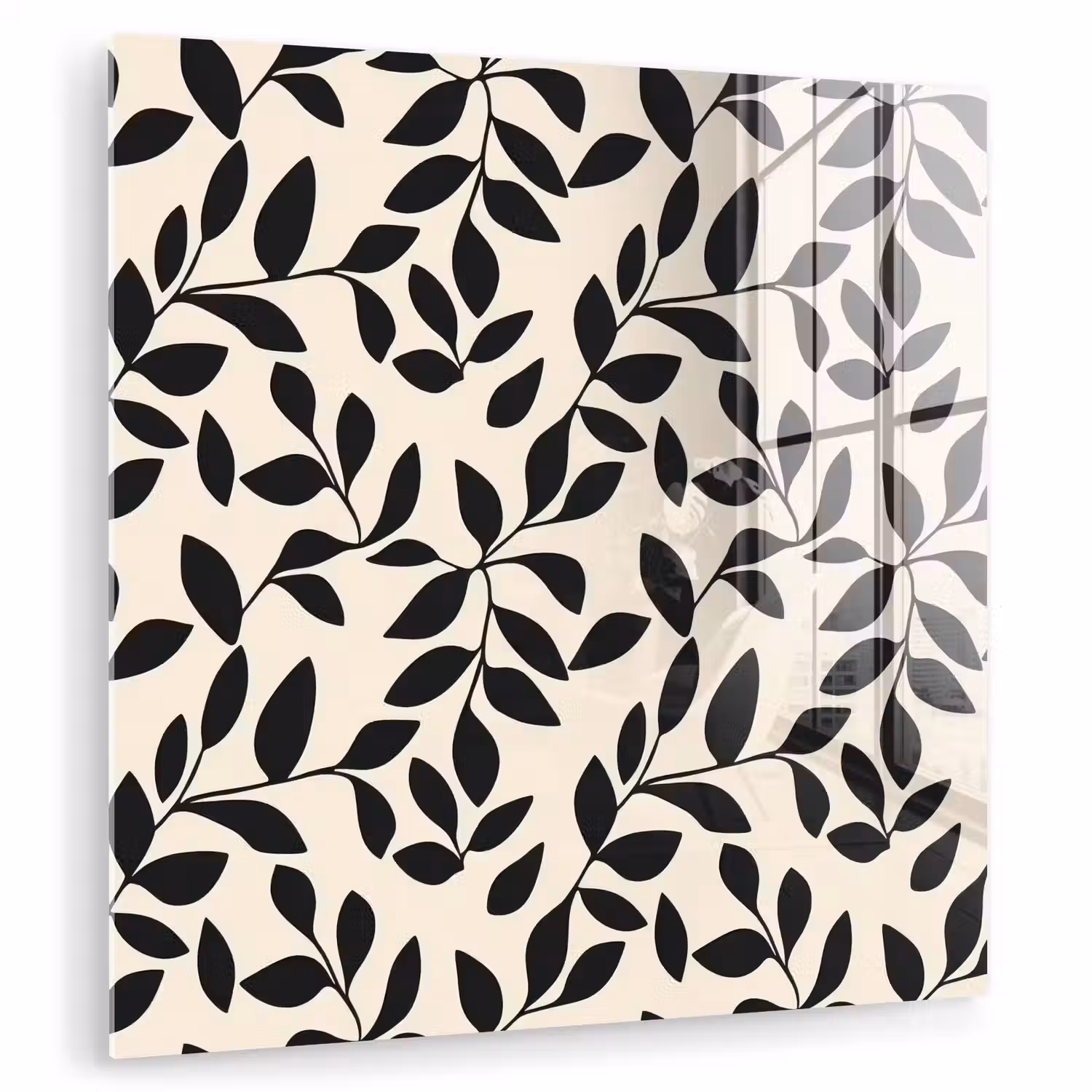 Elegant - Patroon - Zwart - Beige plexiglas 5mm klein 11 -zzzproduct_nieuw