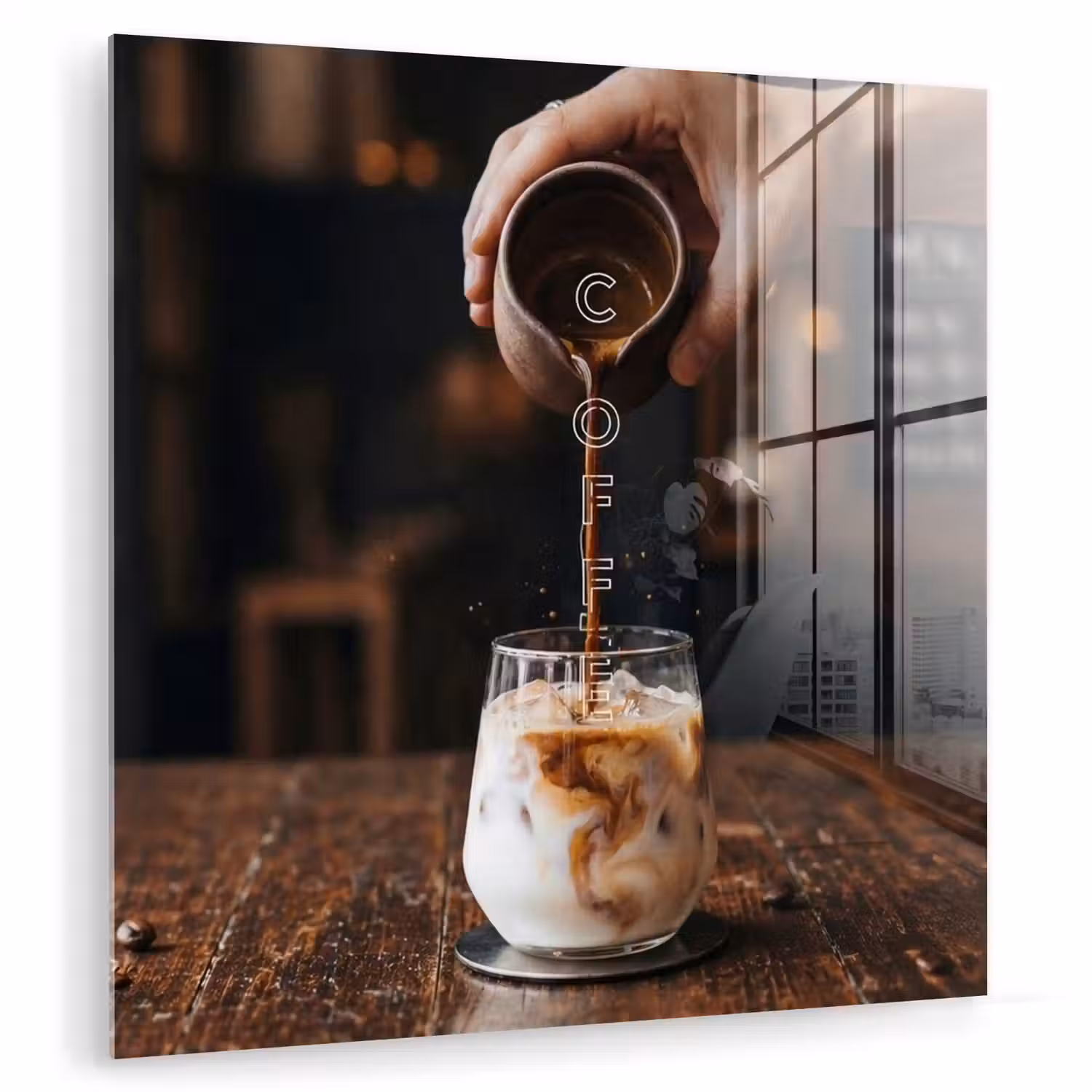 Espresso - Melk - Café plexiglas 5mm klein -zzzproduct_nieuw