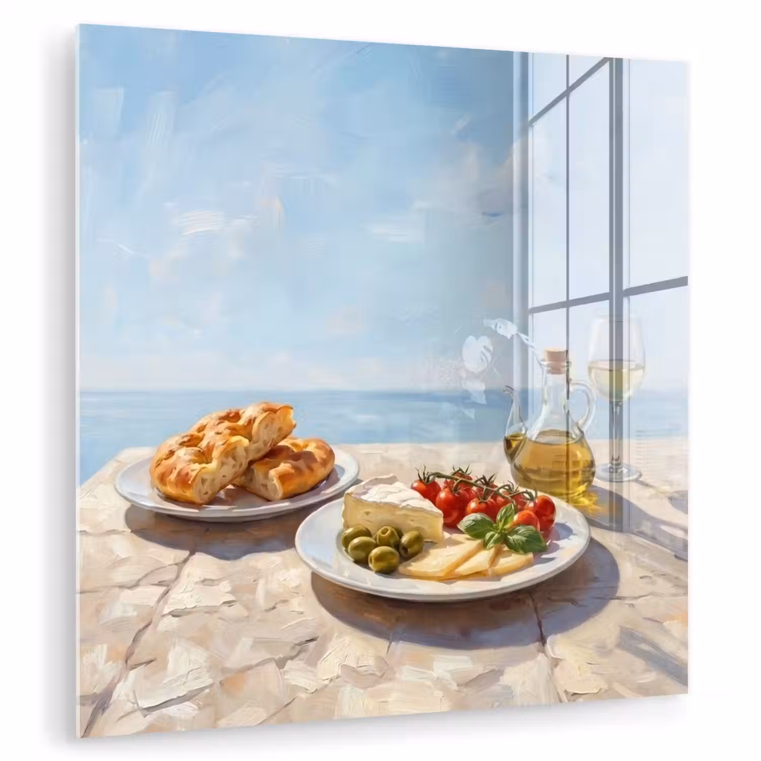 Eten - Middellandse Zee - Natuur - Geschilderd plexiglas 5mm klein -zzzproduct_nieuw