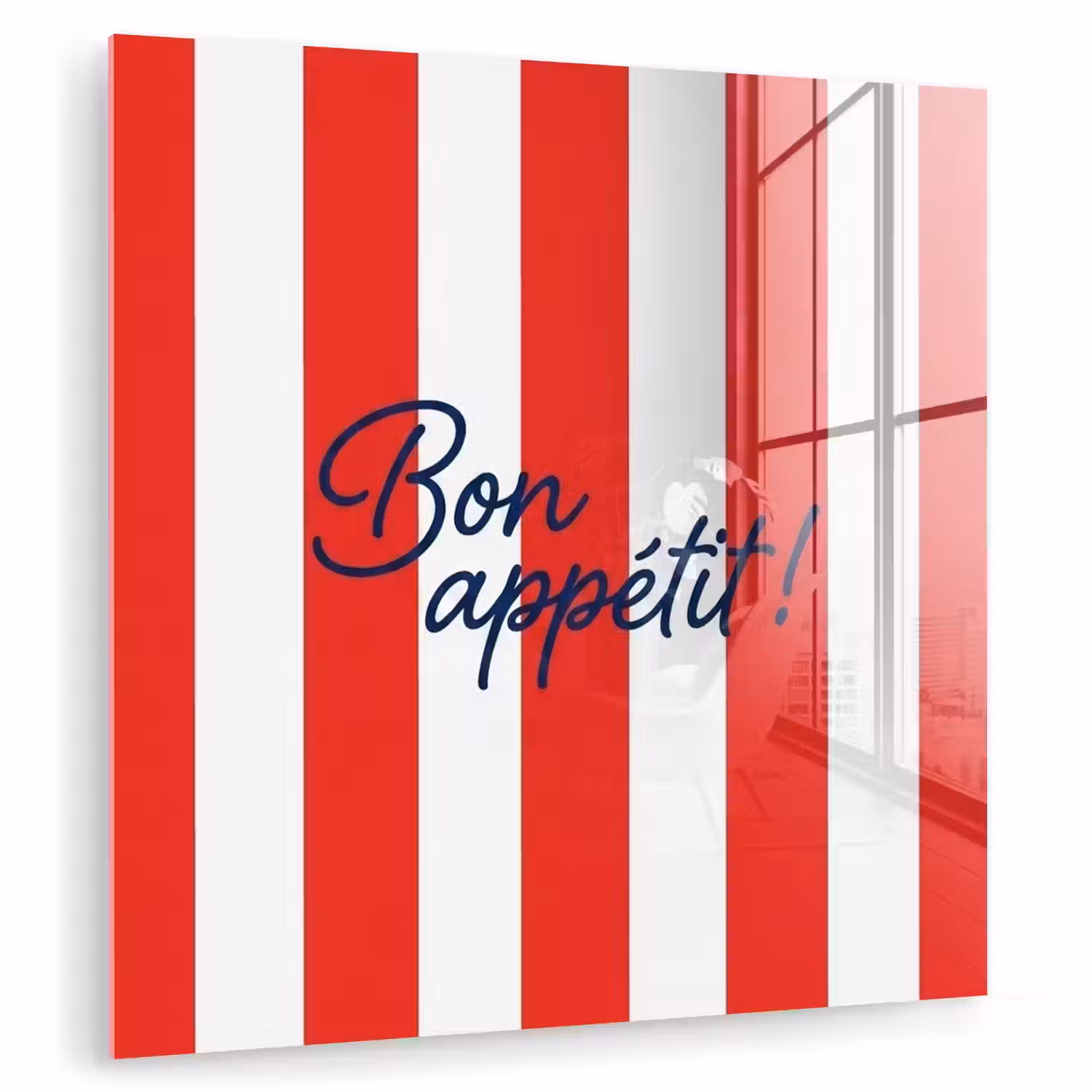 Eten - Spreuk - Keuken - Grafisch - Rood-Wit plexiglas 5mm klein -zzzproduct_nieuw