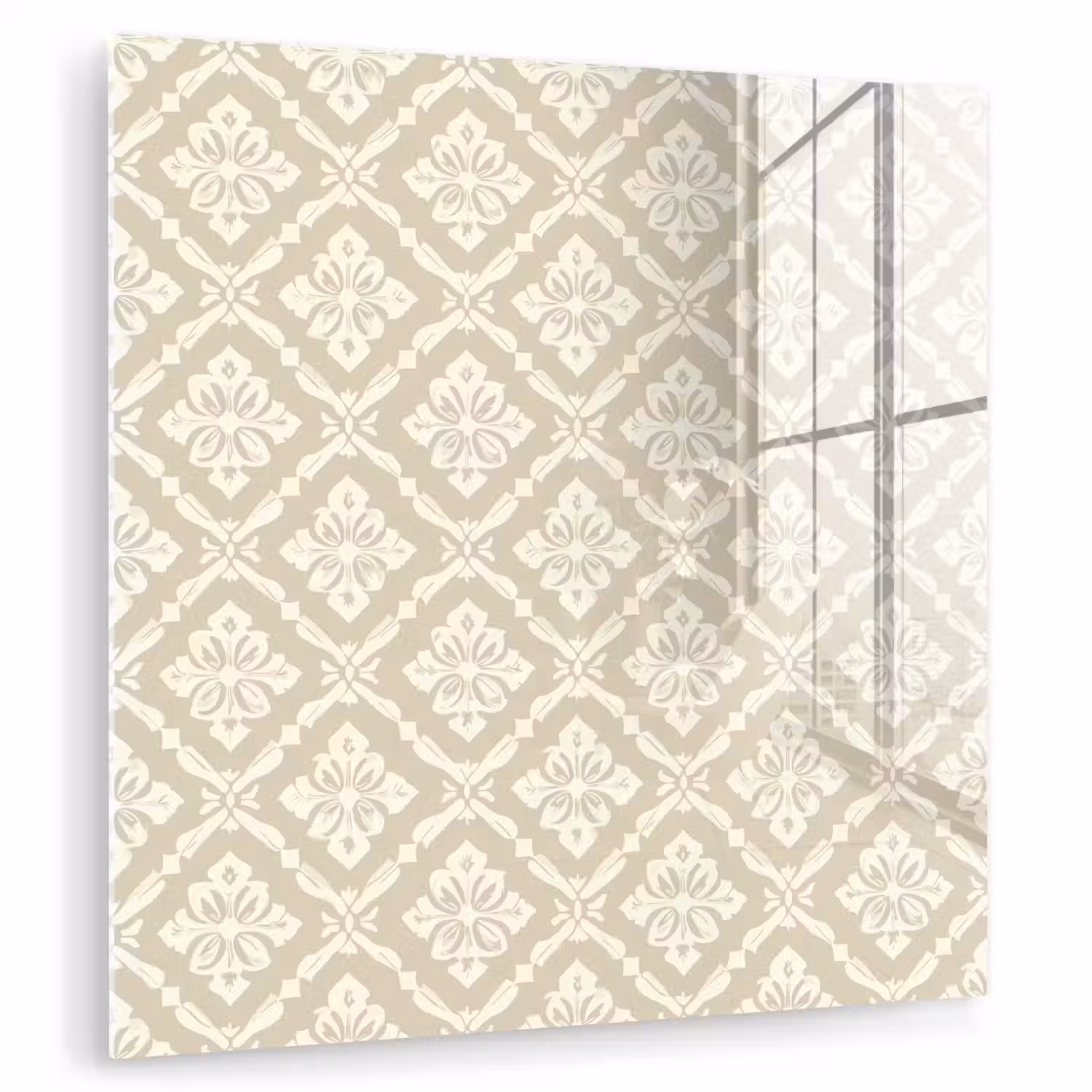 Floraal - Ornament - Beige plexiglas 5mm klein 11 -zzzproduct_nieuw