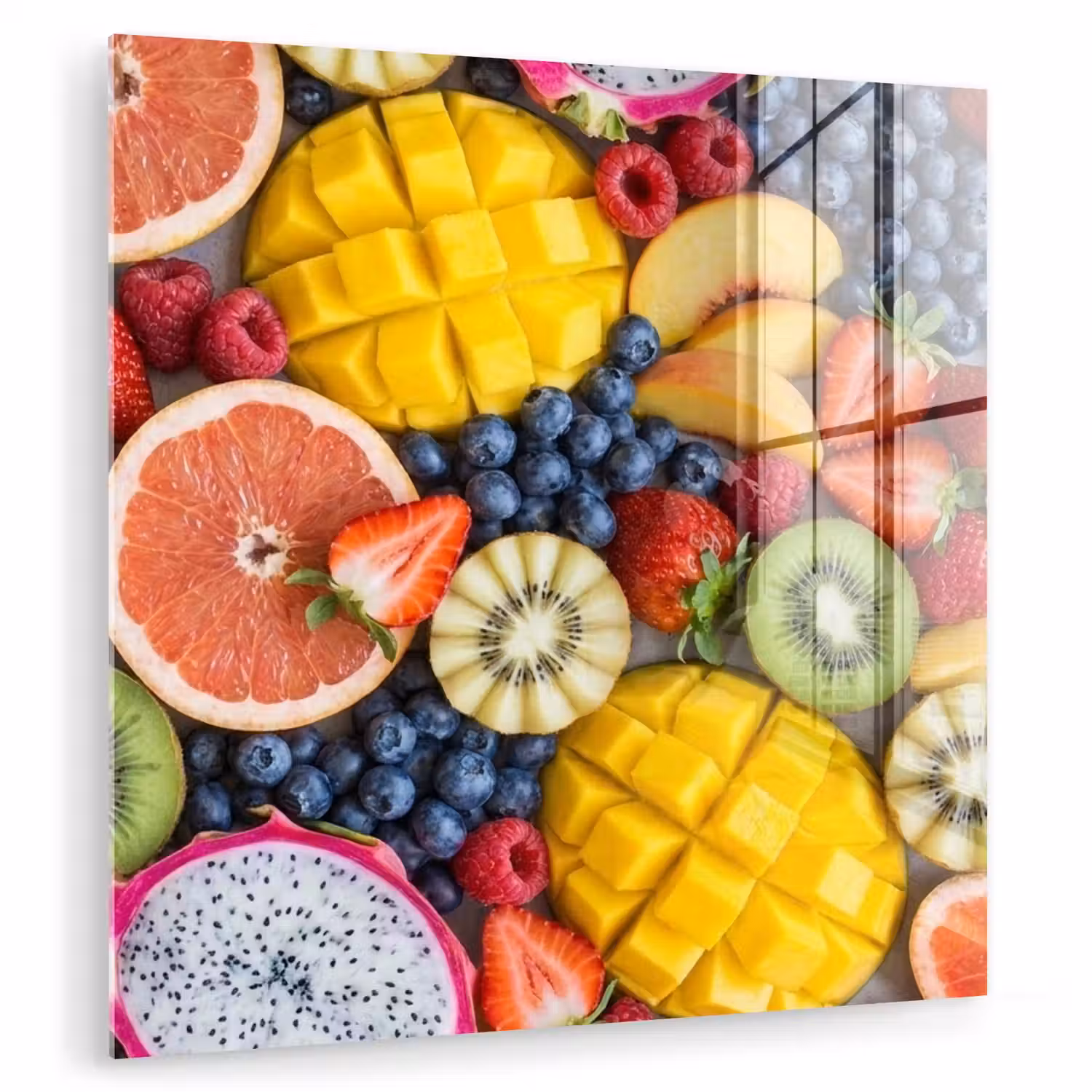 Fruit - Versneden - Kleurrijk - Eten - Gezond plexiglas 5mm klein -zzzproduct_nieuw