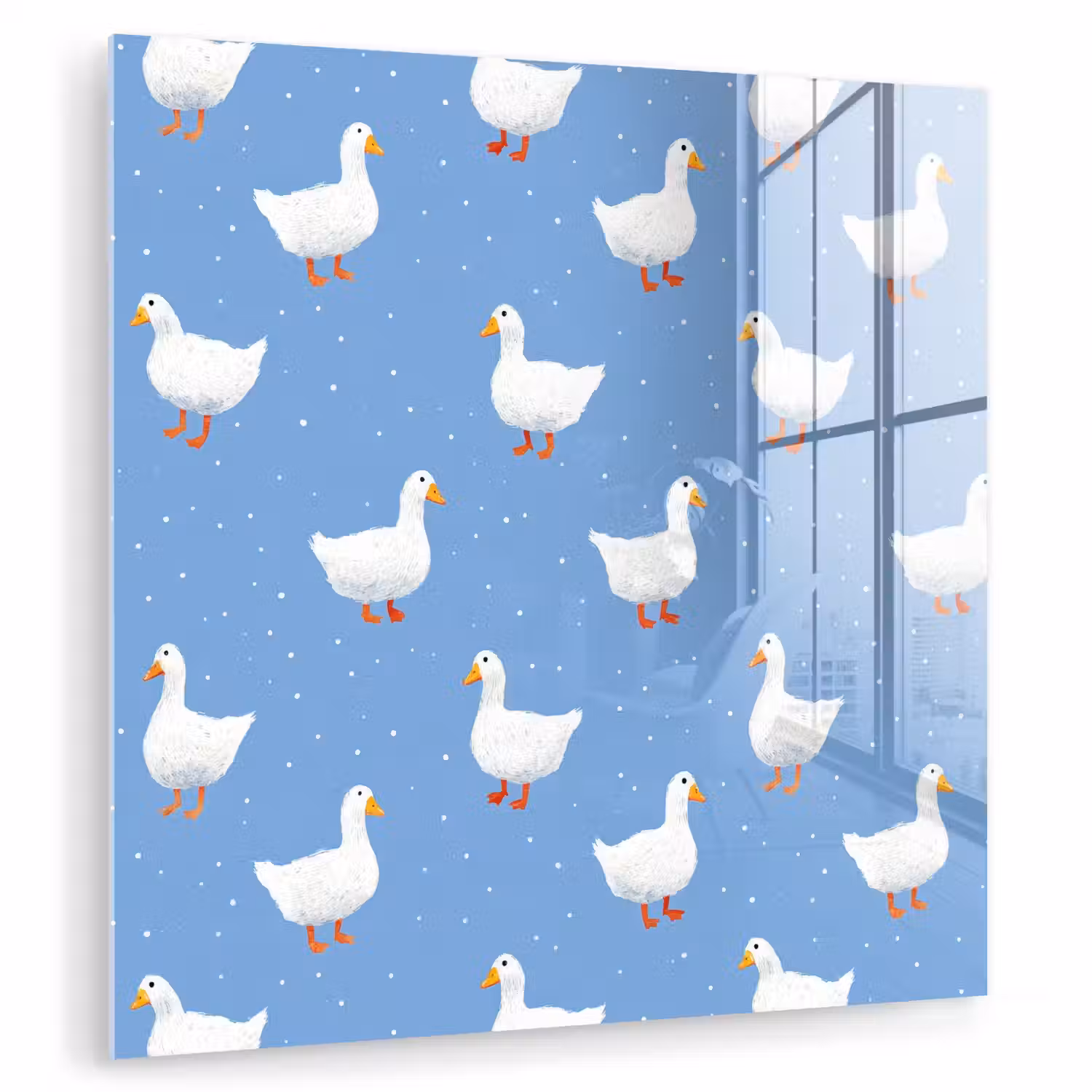 Ganzen - Elegant - Blauw plexiglas 5mm klein 11 -zzzproduct_nieuw