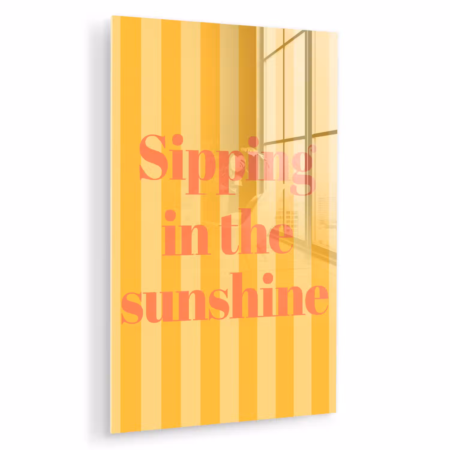 Gestreept - Geel - Sunshine - Letters plexiglas 5mm klein -zzzproduct_nieuw