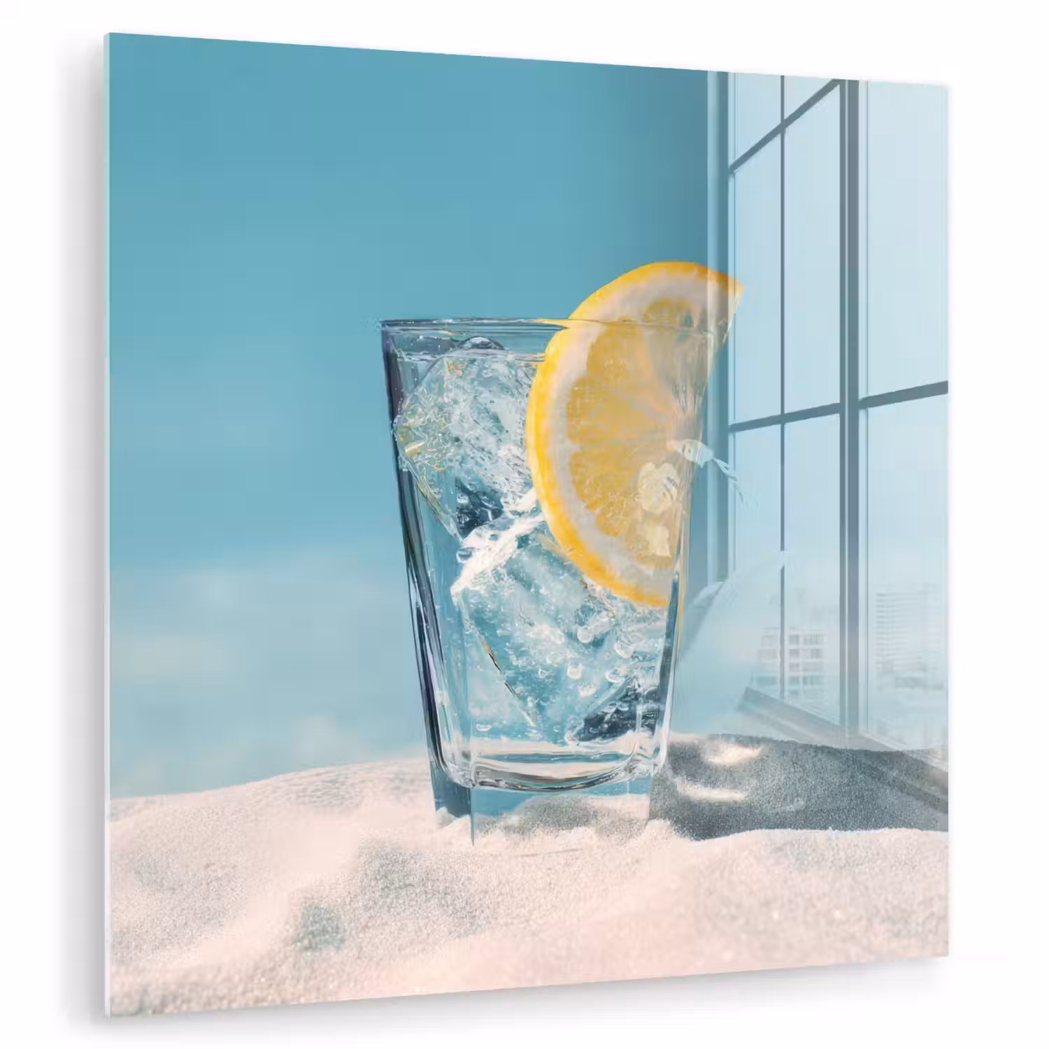 Glas - ijsblokjes - Citroen plexiglas 5mm klein -zzzproduct_nieuw