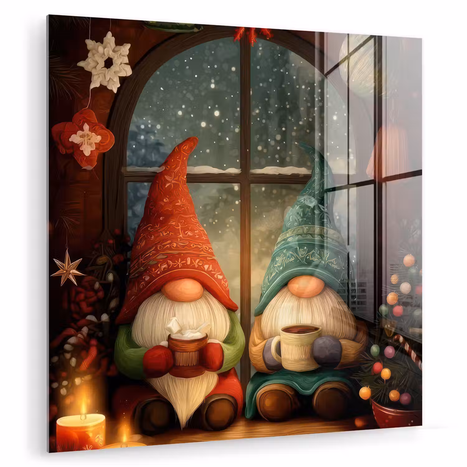 Gnooms - Kerst - Raam - Kleurrijk plexiglas 5mm klein -zzzproduct_nieuw