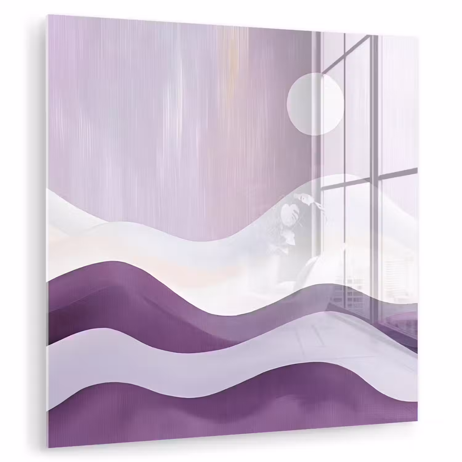 Golven - Heuvels - Abstract - Paars plexiglas 5mm klein -zzzproduct_nieuw